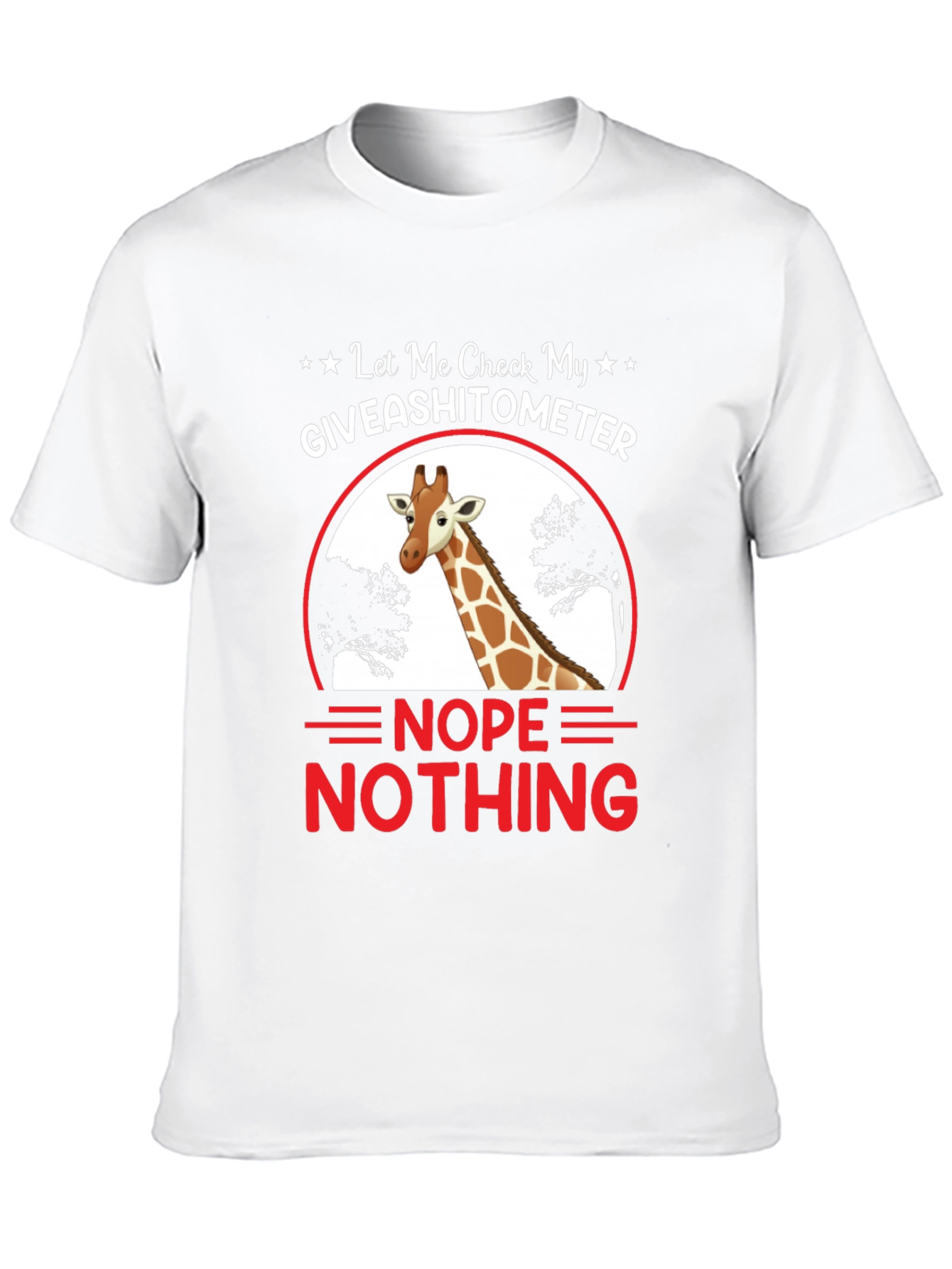 Black Funny Giraffe Graphic Tee - "Giveashitometer" view 10