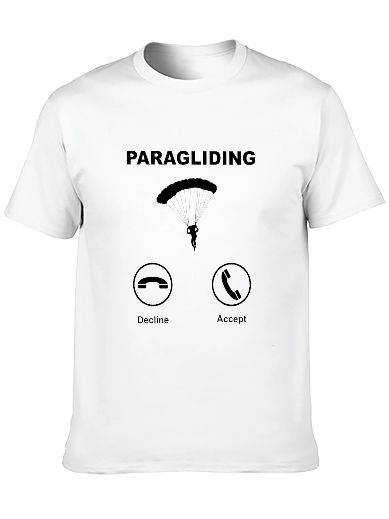 Black Paragliding Accept the Call Black T-Shirt view 10