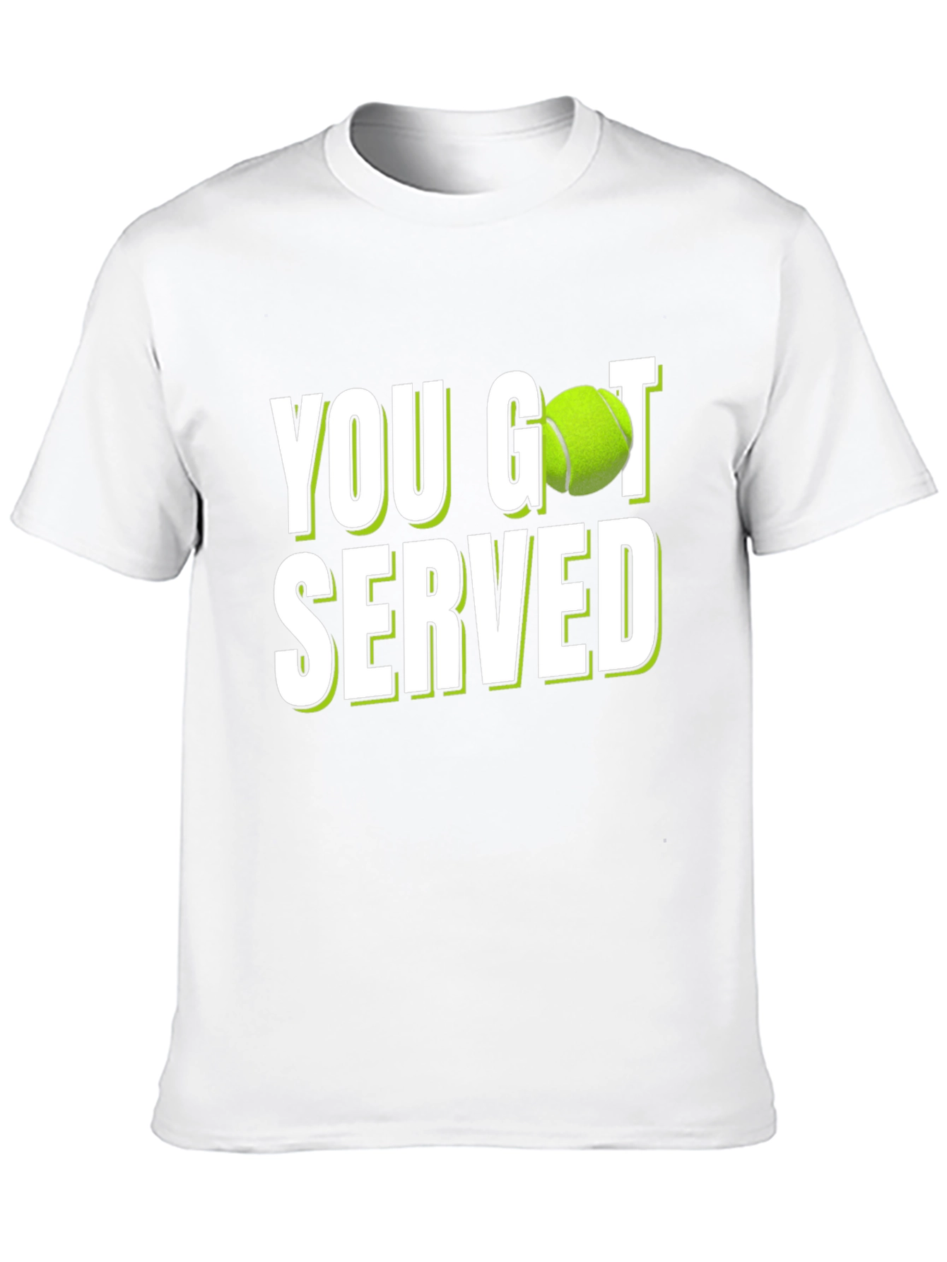 Black You Got Served Tennis T-Shirt - Novelty Design view 10