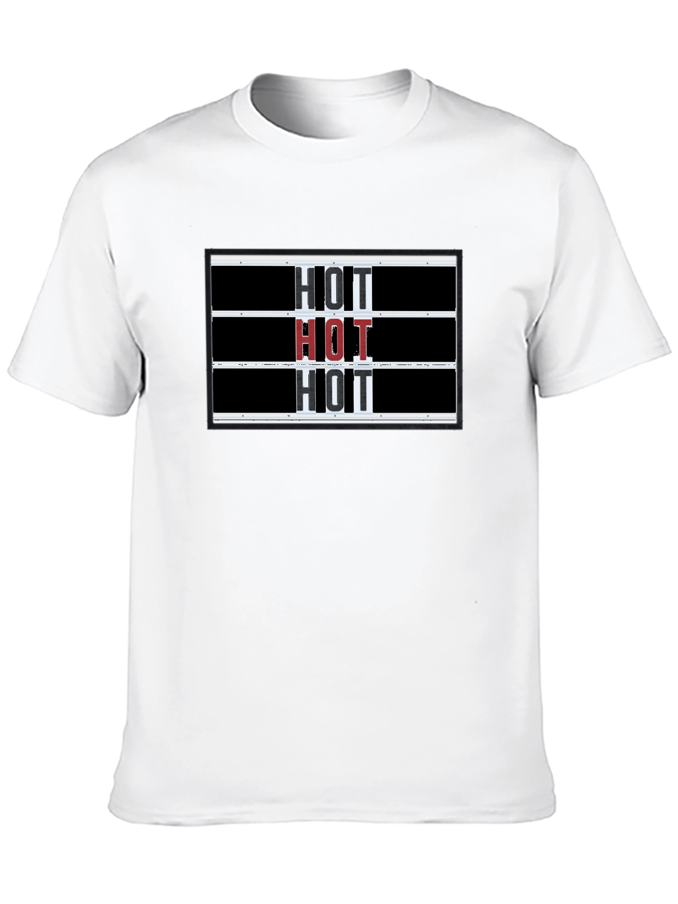 Black Hot Graphic Print Black T-Shirt view 10