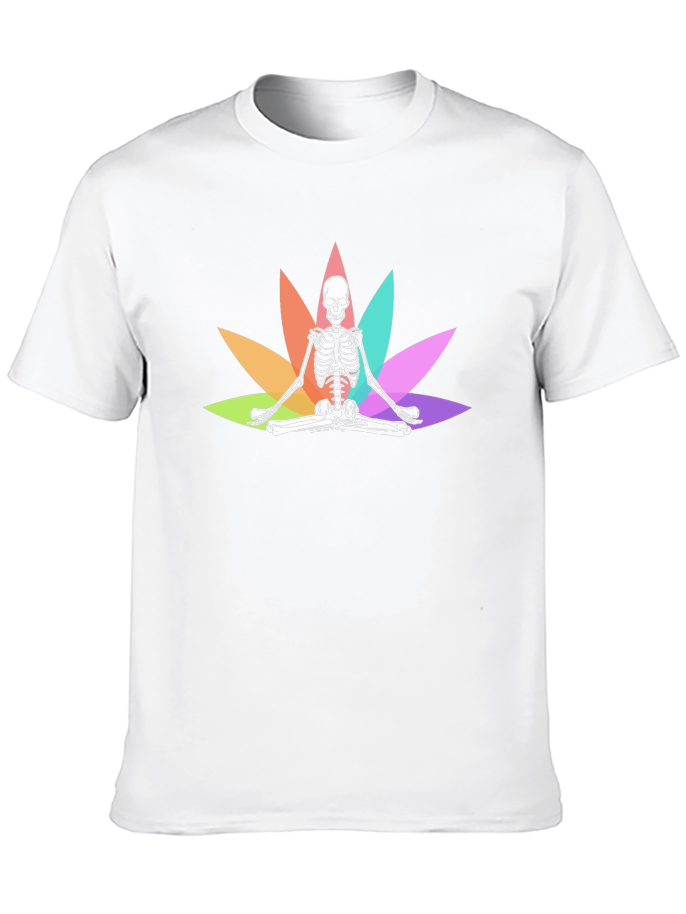 Black Meditating Skeleton Graphic Tee view 10