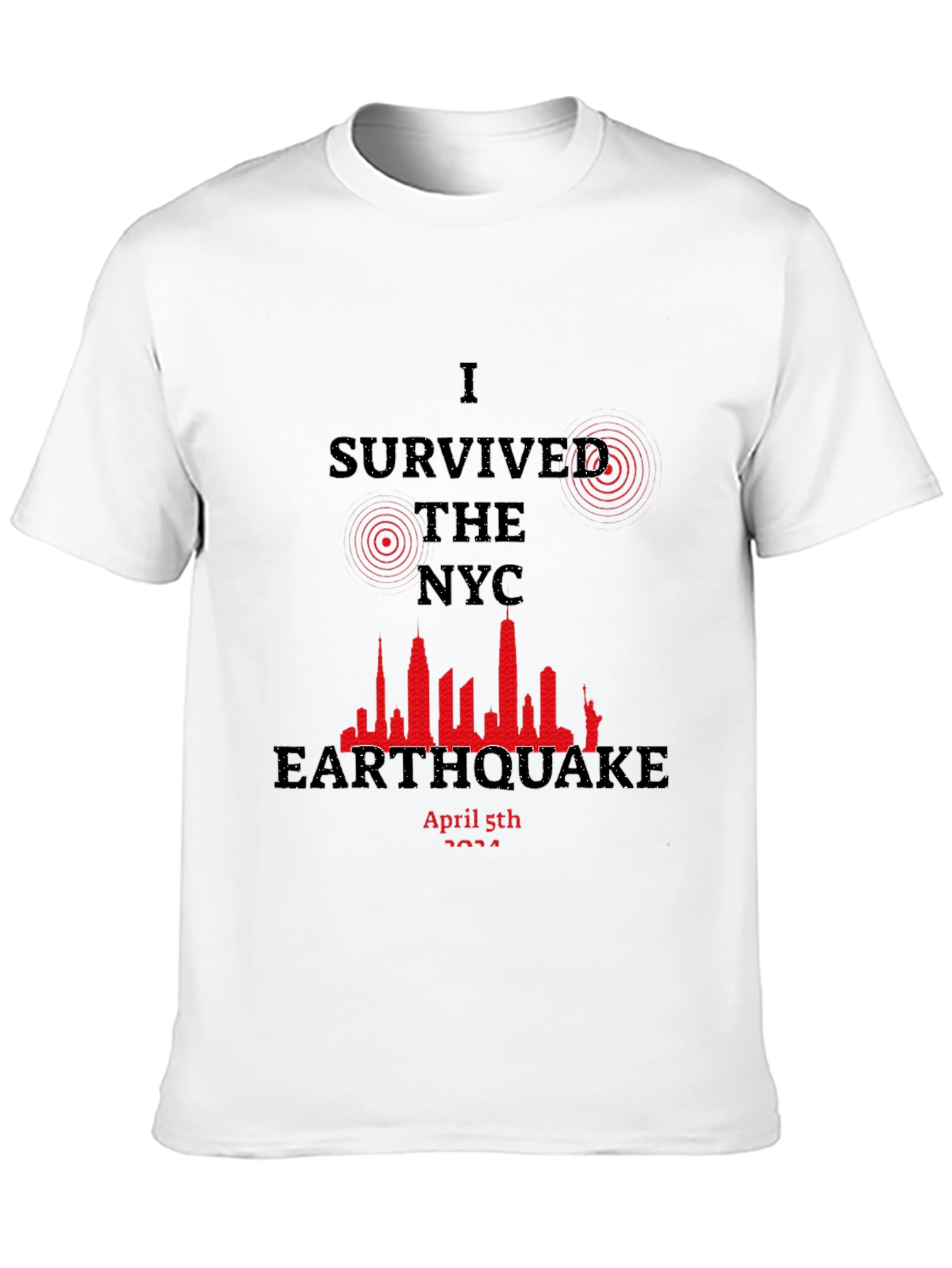 Black I Survived the NYC Earthquake T-Shirt view 10