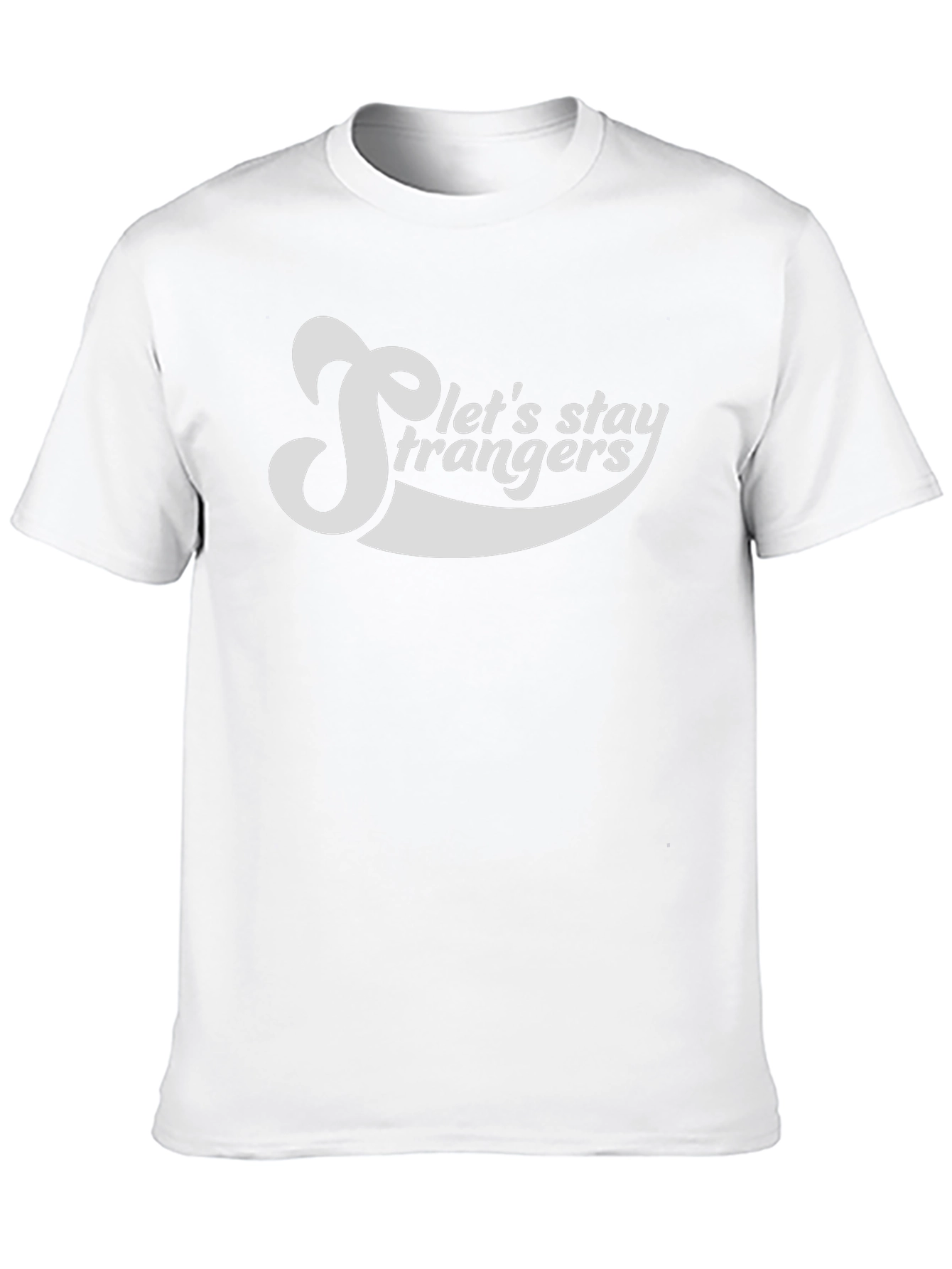 Black Let's Stay Strangers Graphic Tee view 10