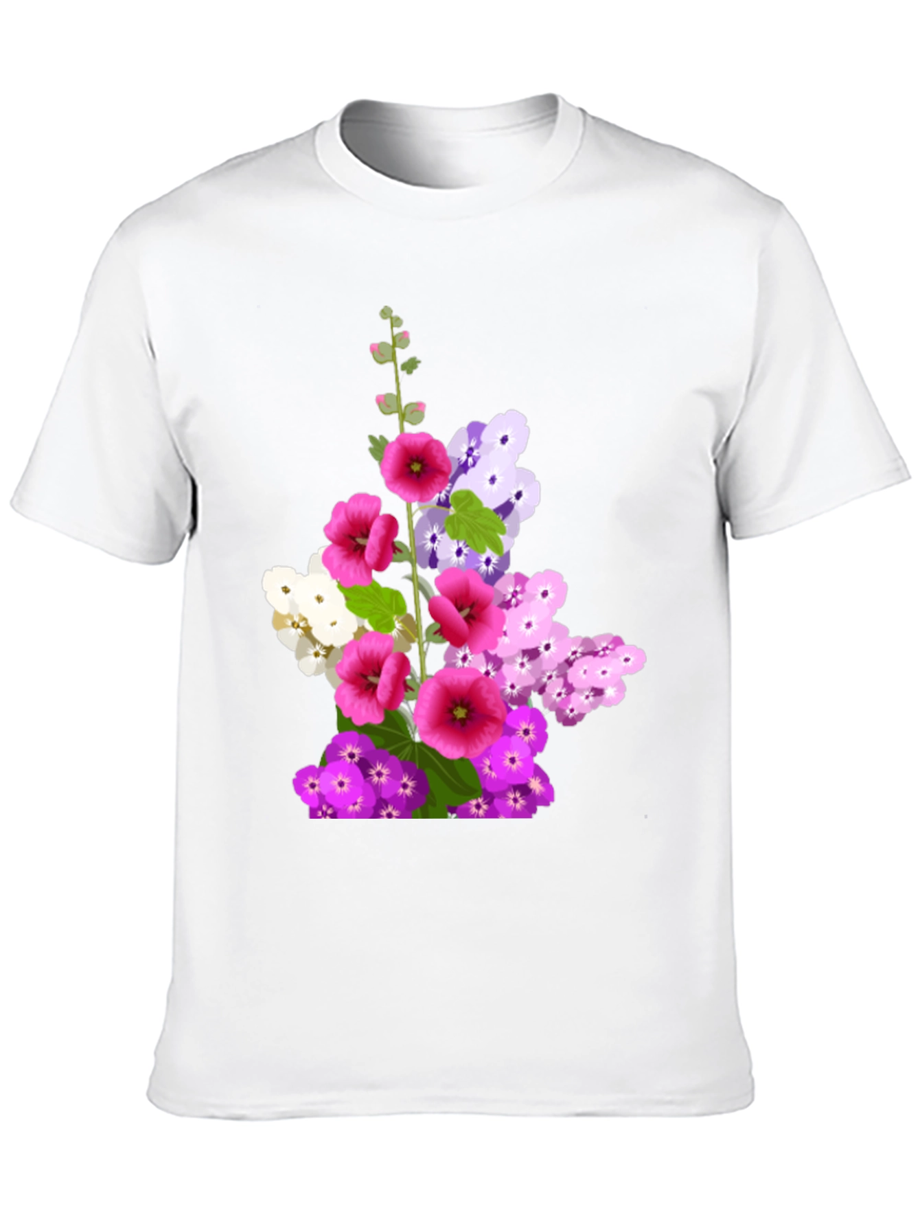 Black Floral Graphic Tee - Black Cotton T-Shirt view 10