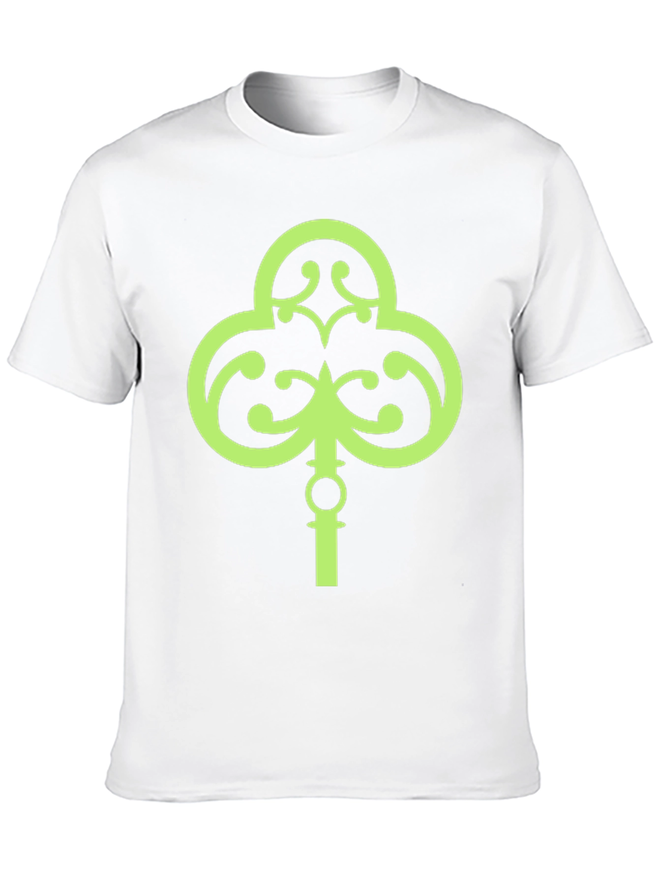Black Lucky Green Shamrock Key T-Shirt view 10