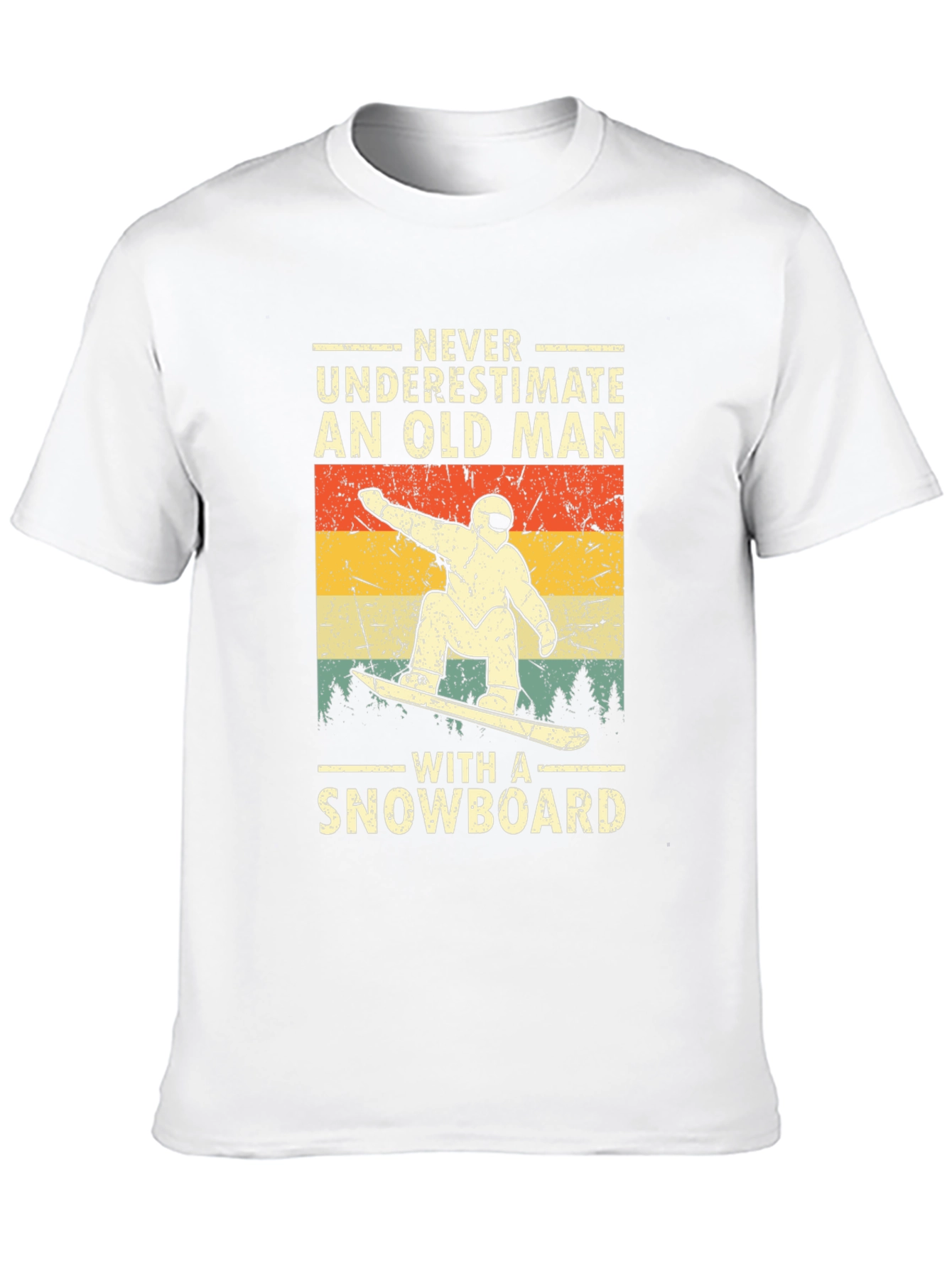 Black Old Man Snowboard T-Shirt view 10