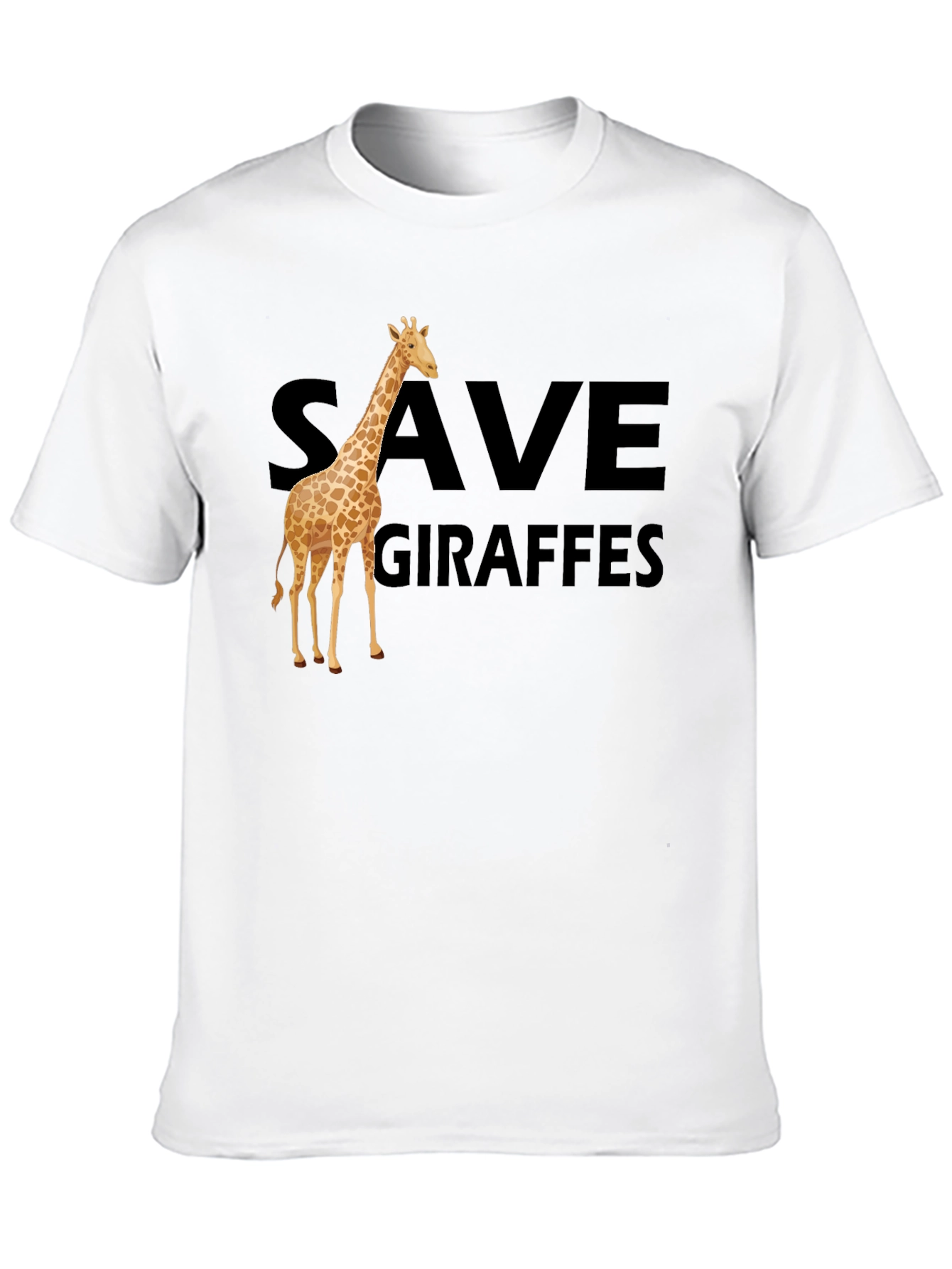 Black Save Giraffes T-Shirt - Animal Lover Tee view 10