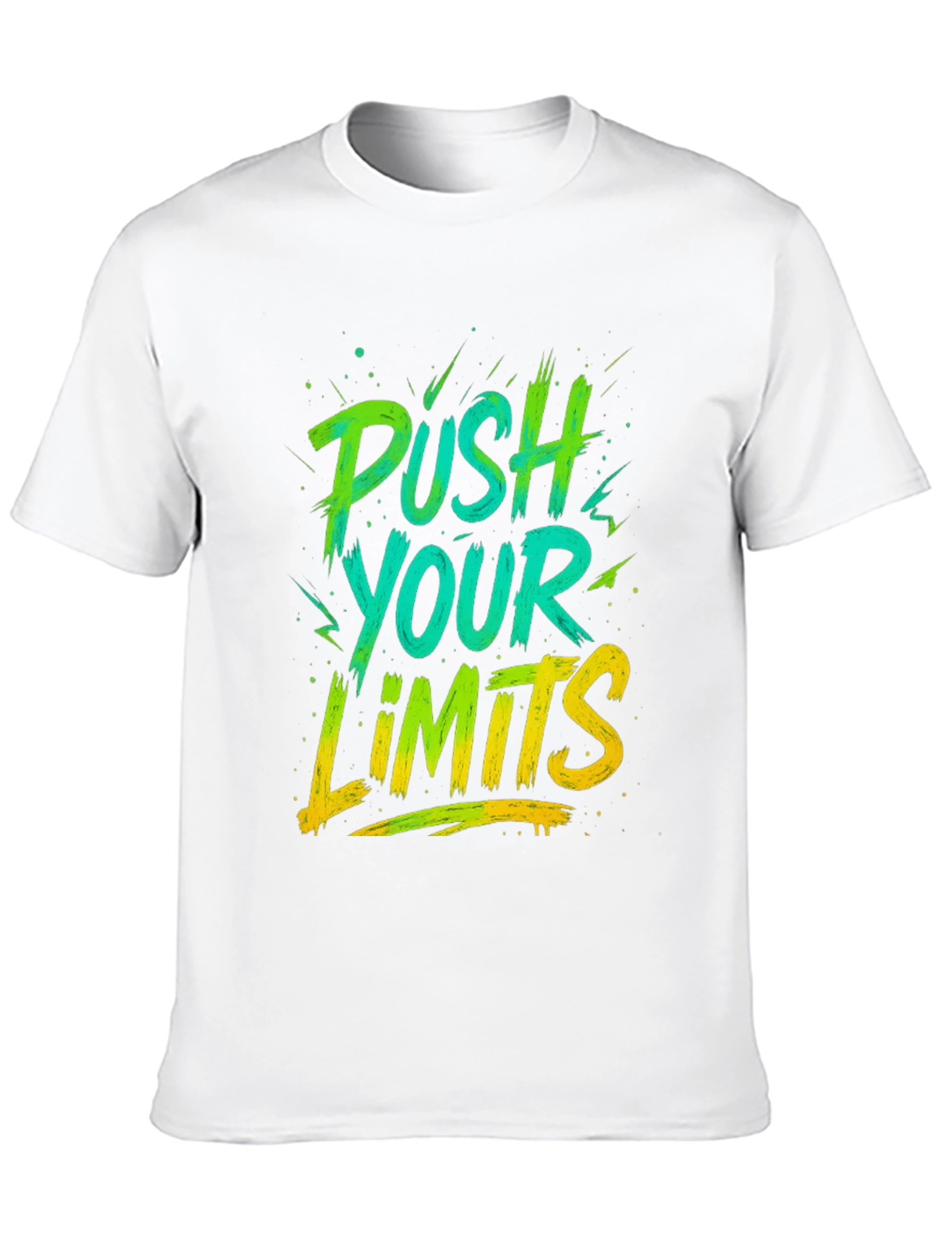 Black Push Your Limits Graphic Tee - Men's Black T-Shirt view 10