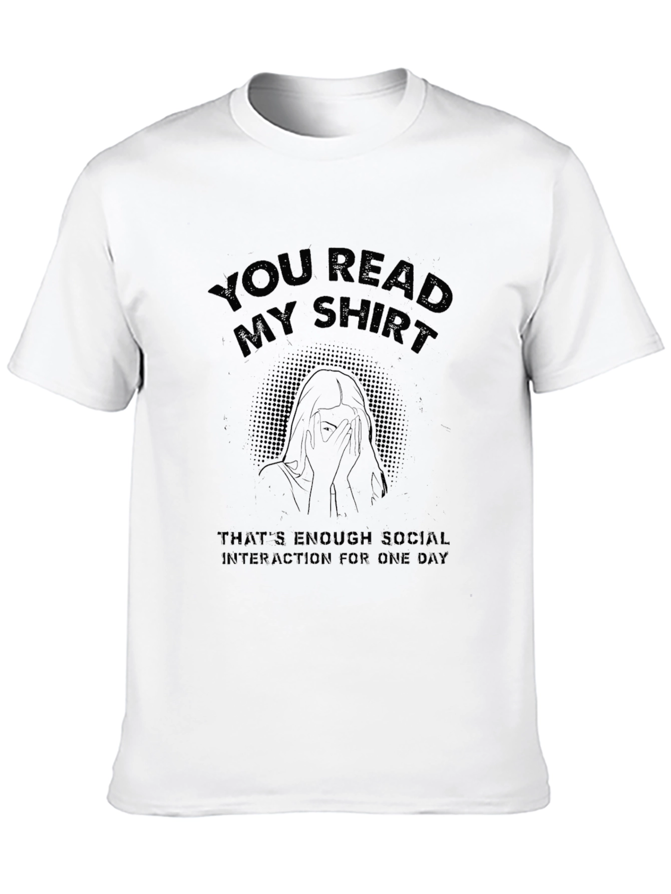 Black Introvert Humor T-Shirt - Social Interaction Tee view 10