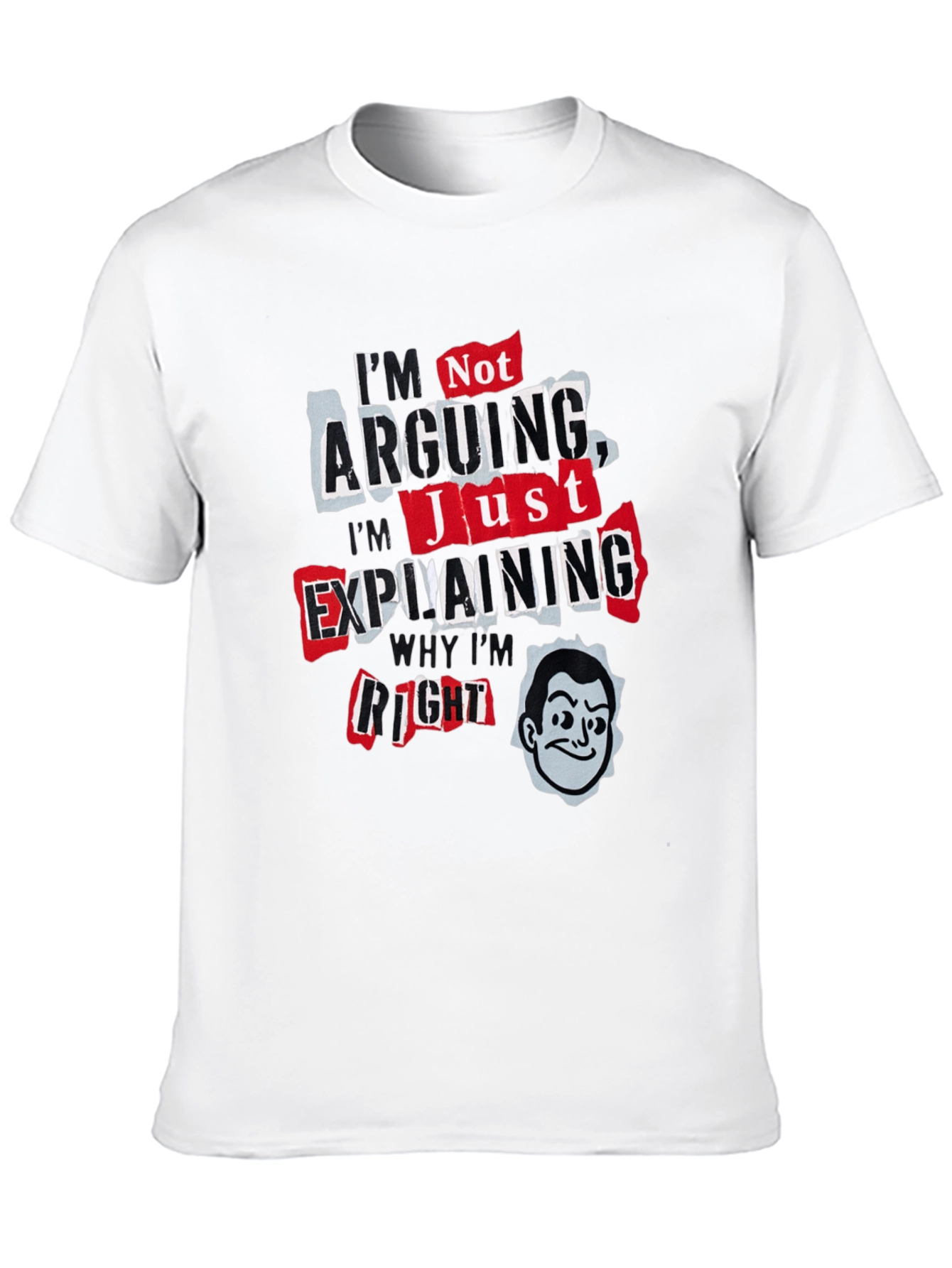 Black Funny Arguing vs Explaining Men's Black T-Shirt view 10