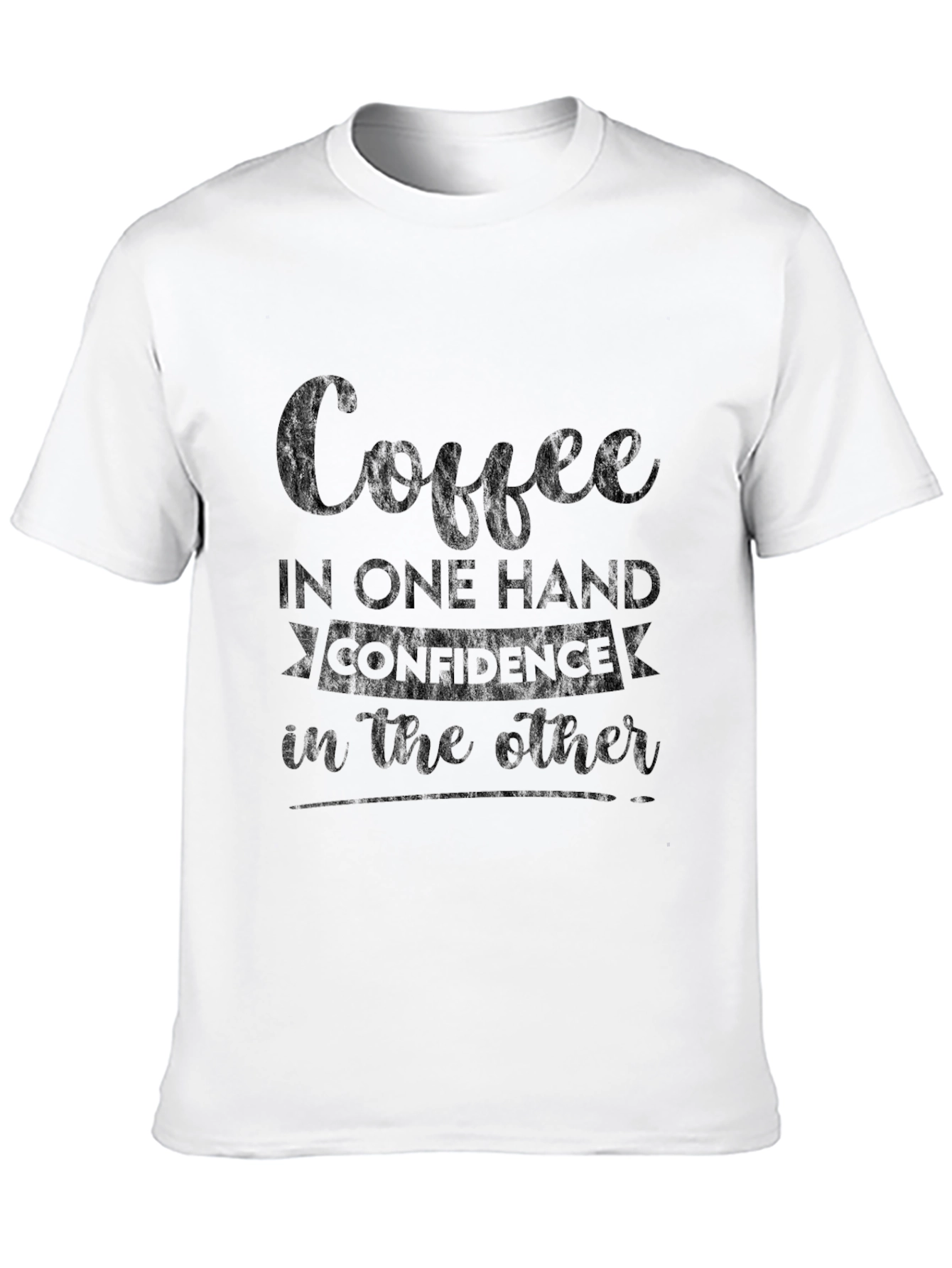 Black Coffee & Confidence Tee - Stylish Graphic T-Shirt view 10
