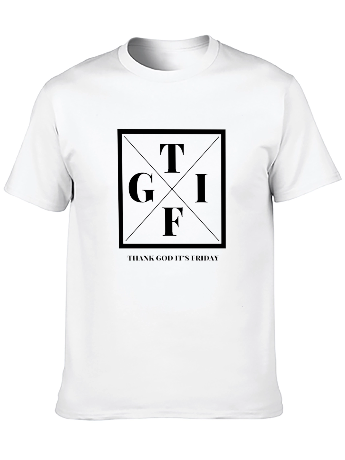 Black TGIF Graphic Tee - Thank God It's Friday - Soft Cotton Blend view 10