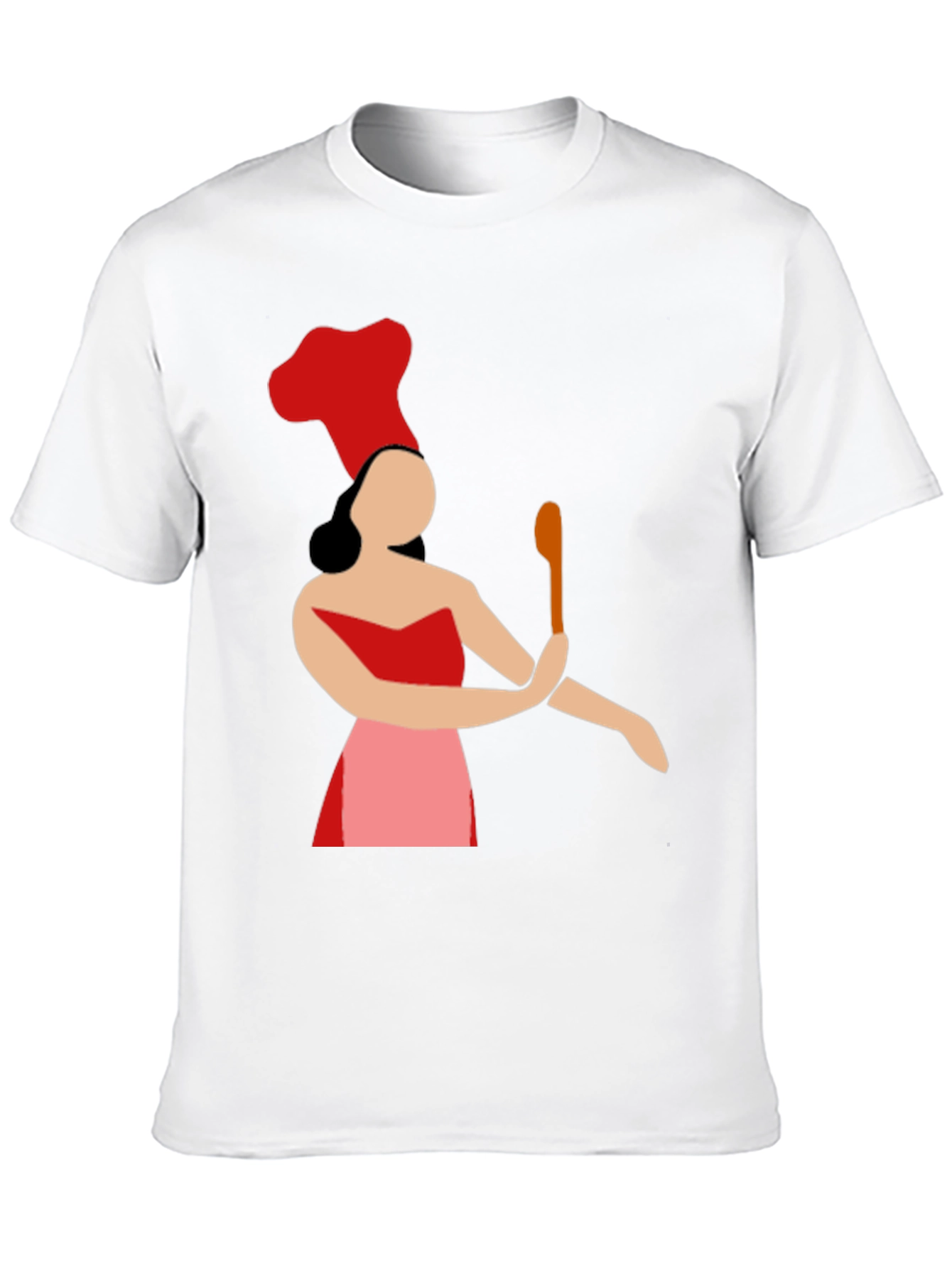 Black Chef Woman Graphic Tee - Novelty Cook T-Shirt view 10