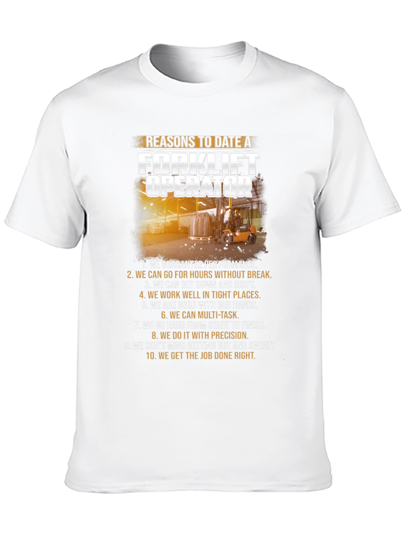 Black Reasons to Date a Forklift Operator T-Shirt view 10