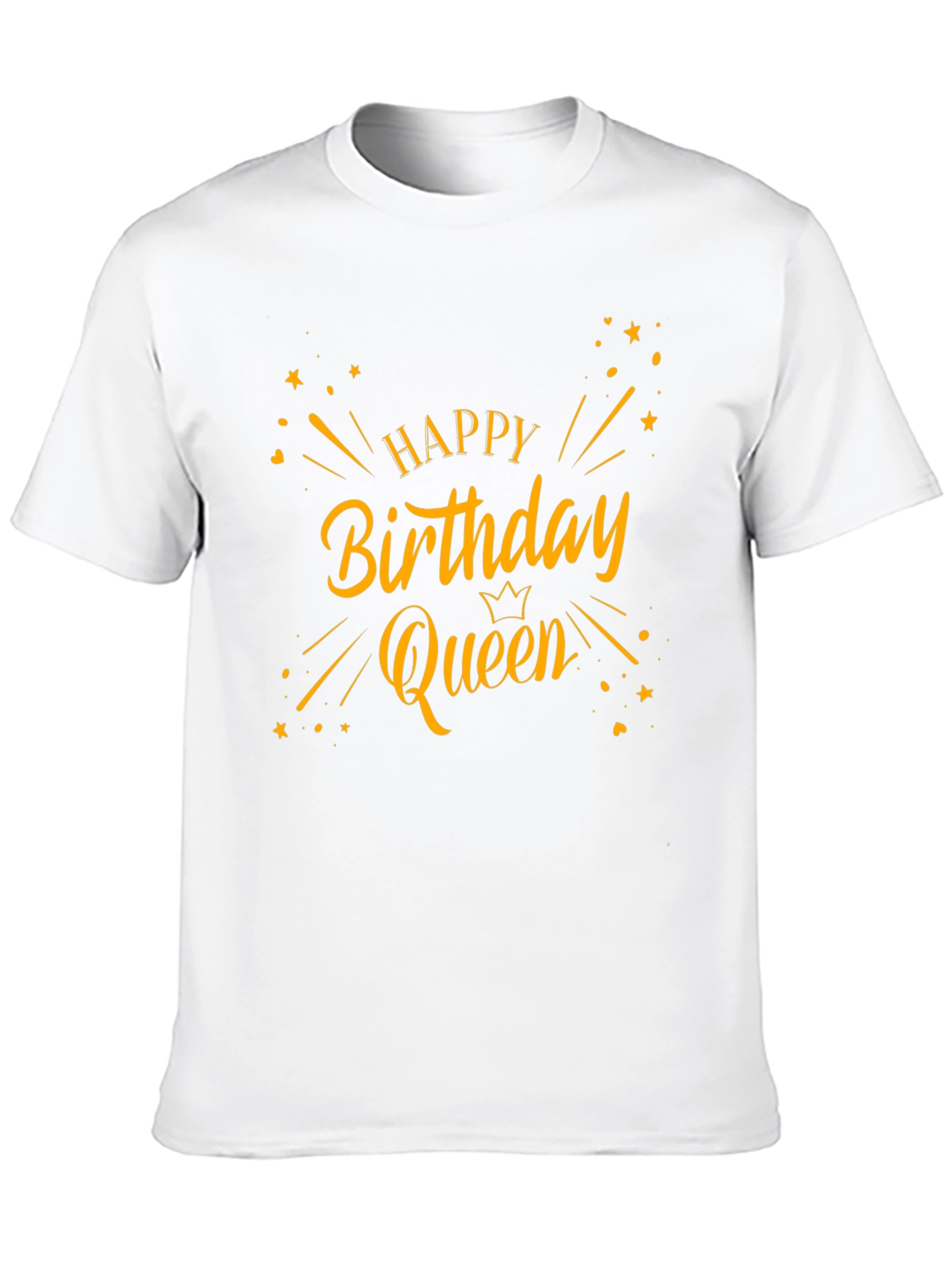 Black Happy Birthday Queen Black T-Shirt view 10