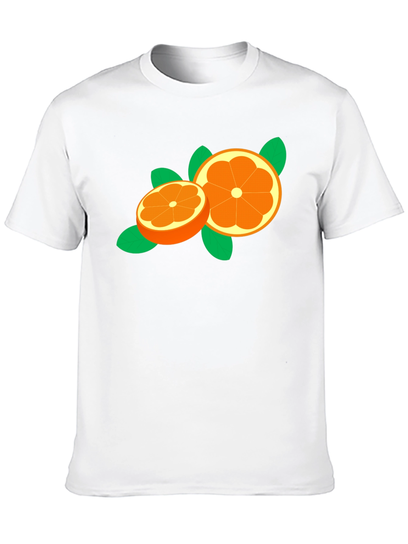 Black Orange Slice Graphic Tee - Trendy Fruit Design view 10