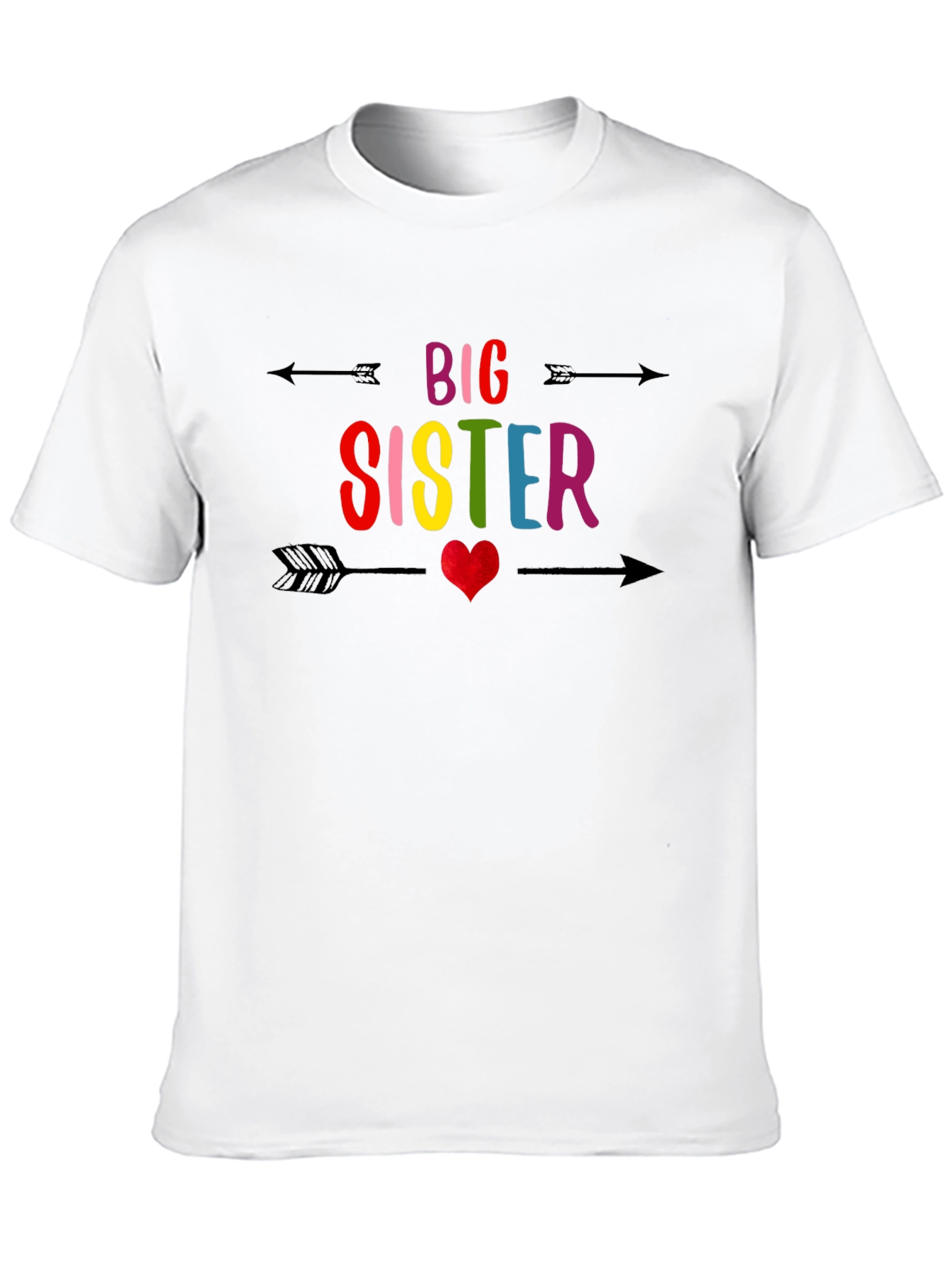 Black Big Sister Arrow Heart Tee view 10