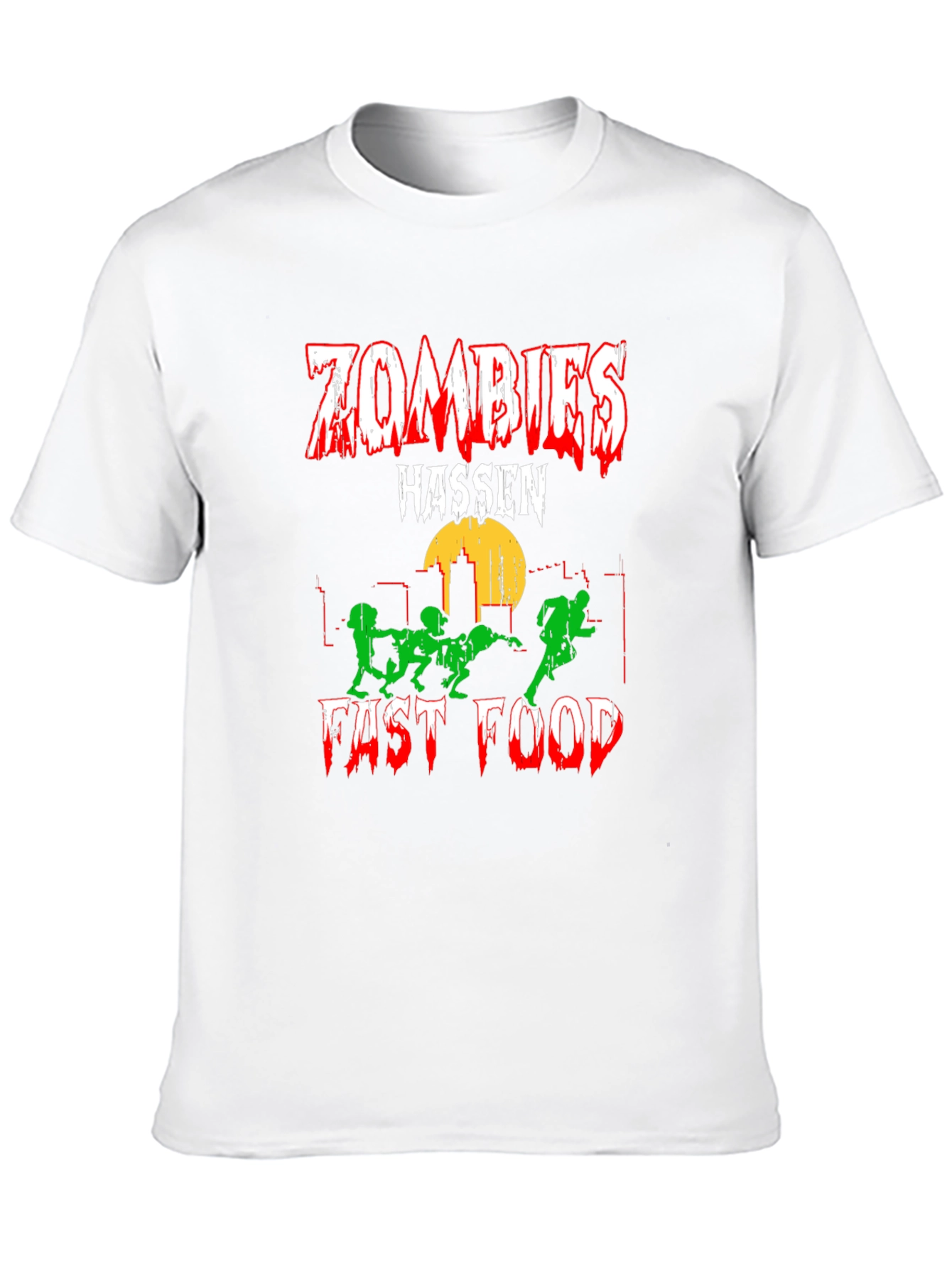 Black Zombies Hassen Fast Food Black T-Shirt view 10