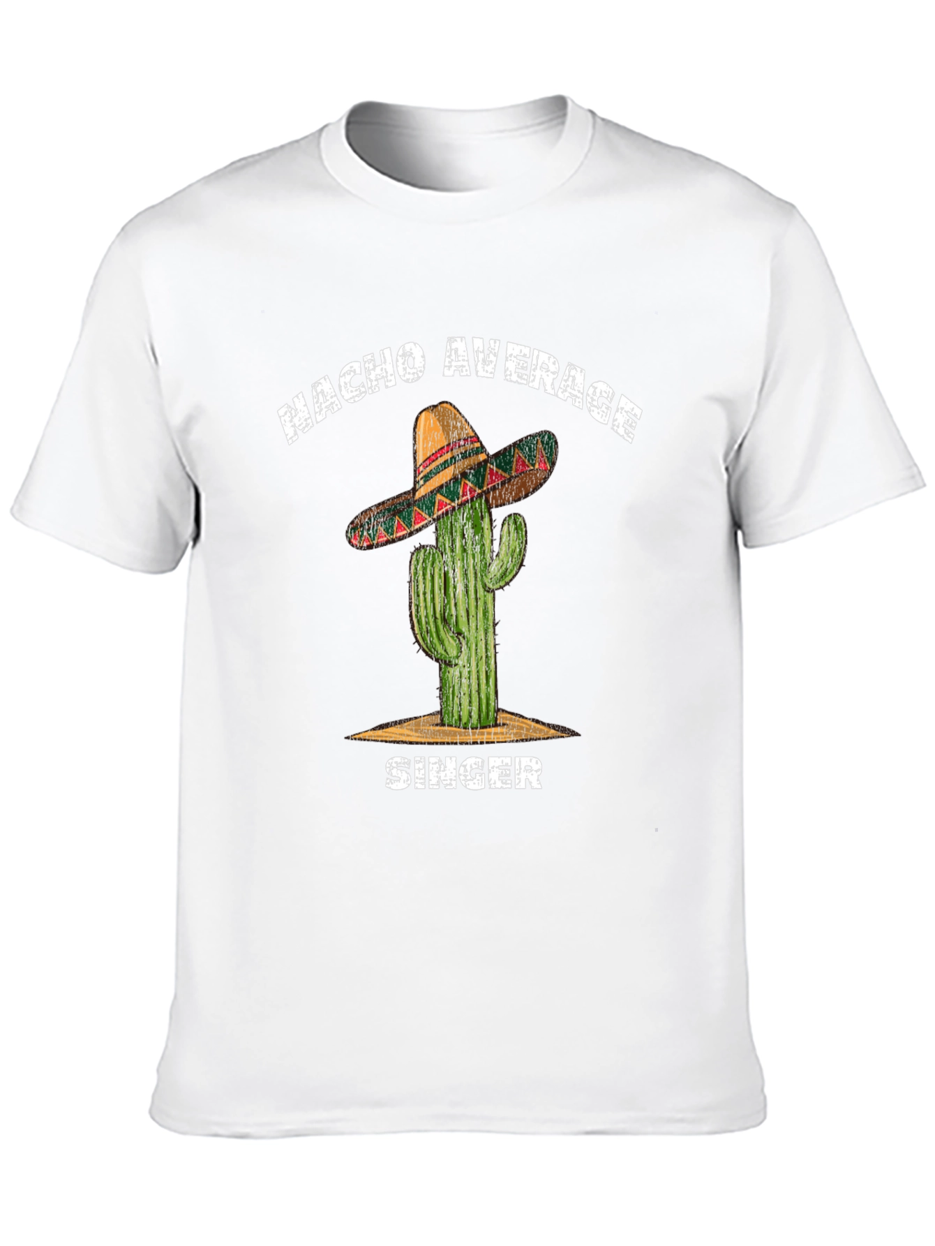 Black Nacho Average Singer T-Shirt - Cactus Sombrero Tee view 10