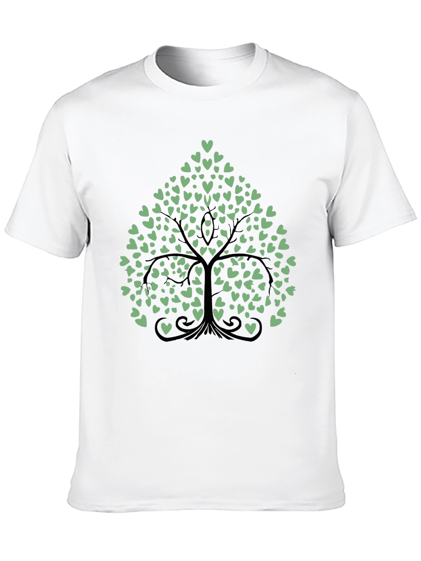 Black Heart Tree Graphic Tee - Stylish Men's Black T-Shirt view 10