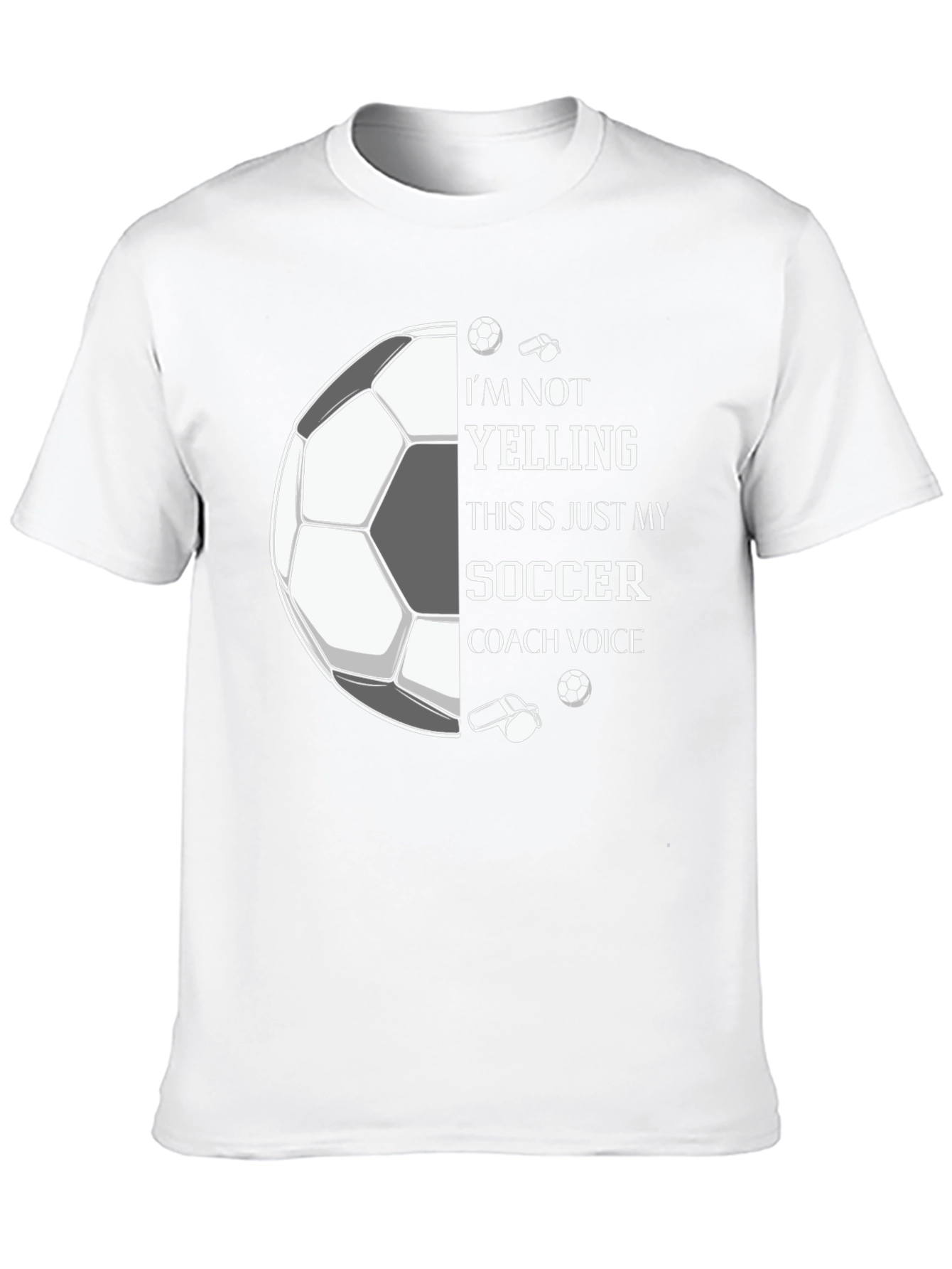 Black Soccer Coach Voice Graphic Tee view 10
