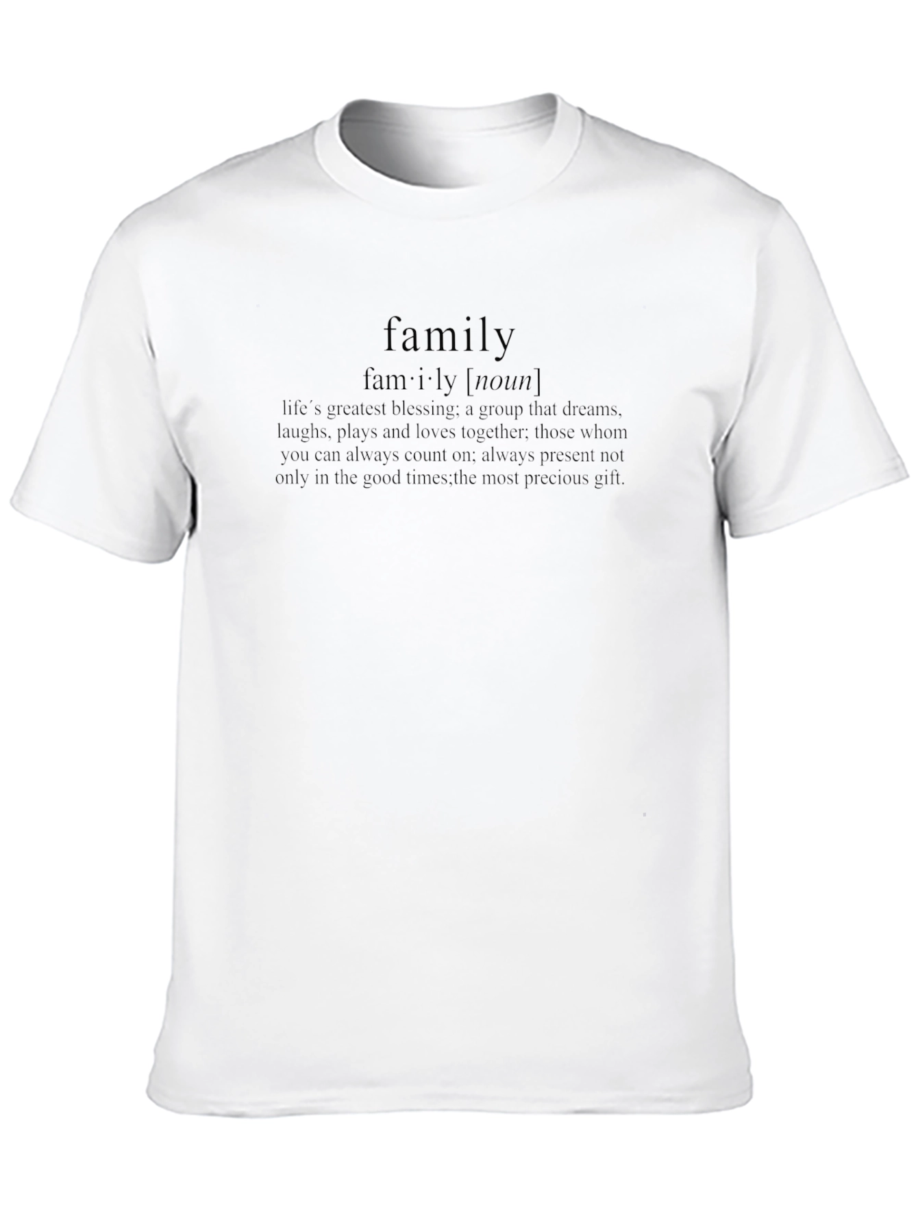 Black Family Definition Graphic T-Shirt view 10