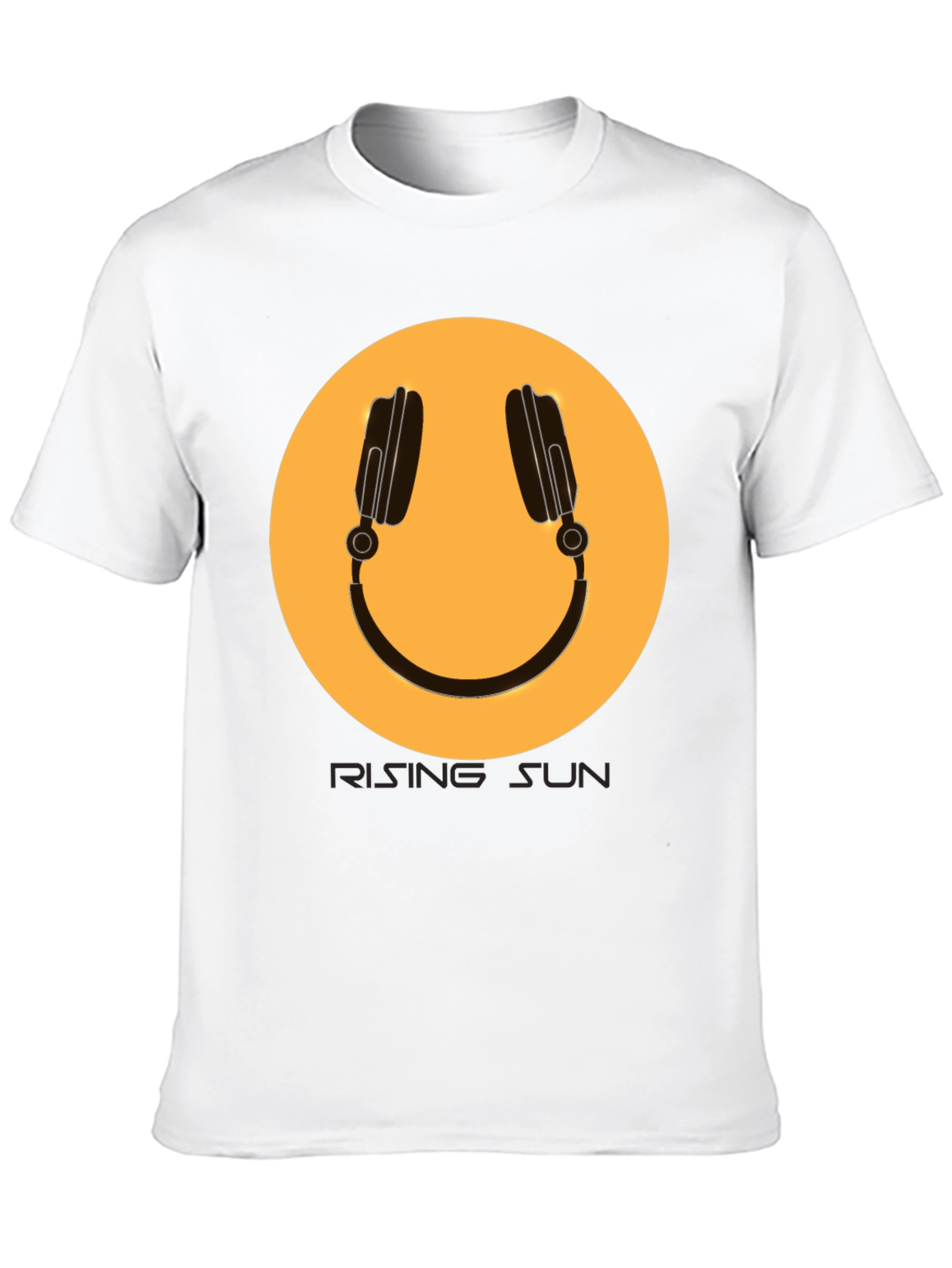 Black Headphone Graphic Tee - Rising Sun Style view 10