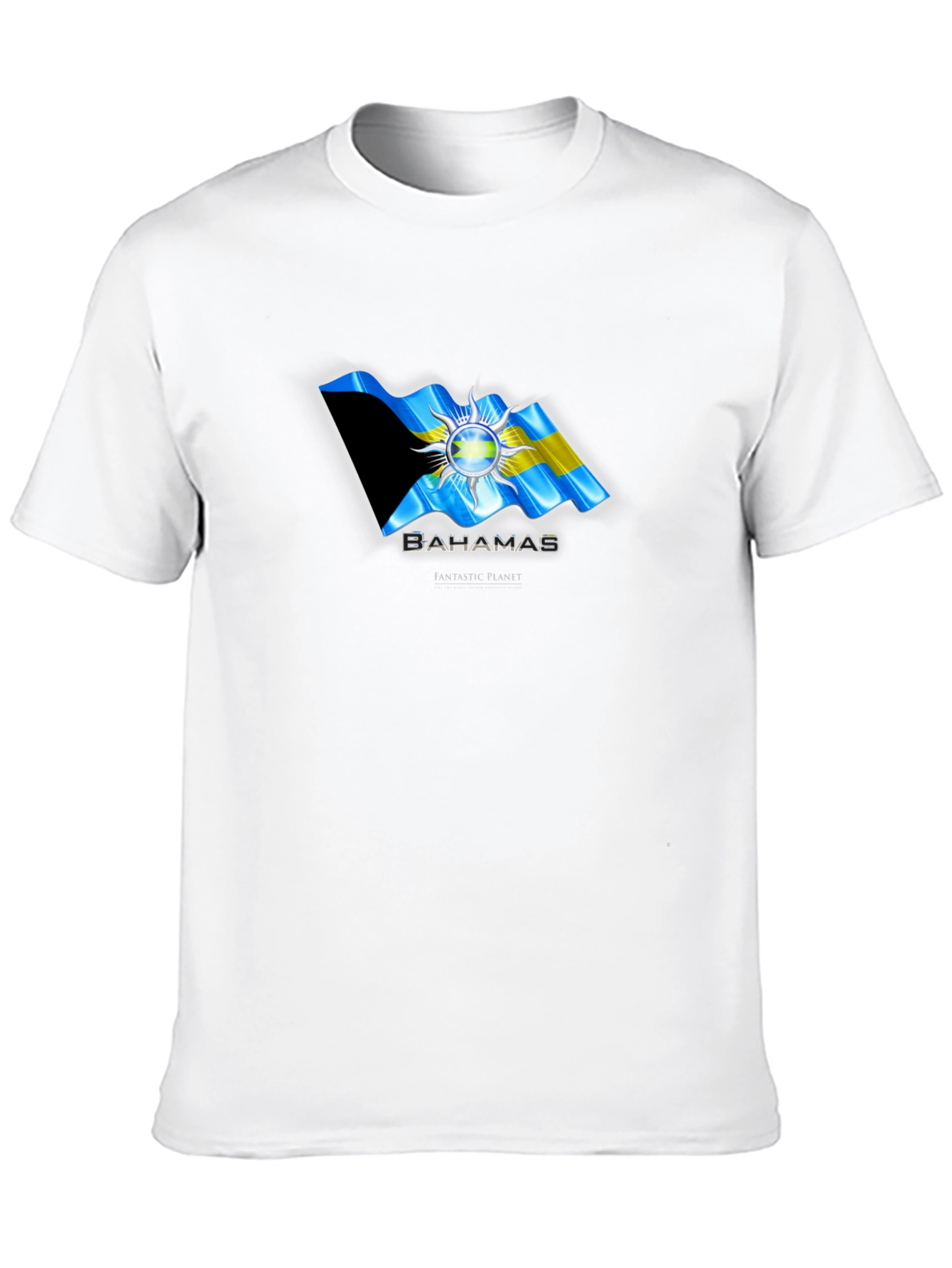 Black Bahamas Flag Graphic T-Shirt | Stylish Island Pride view 10
