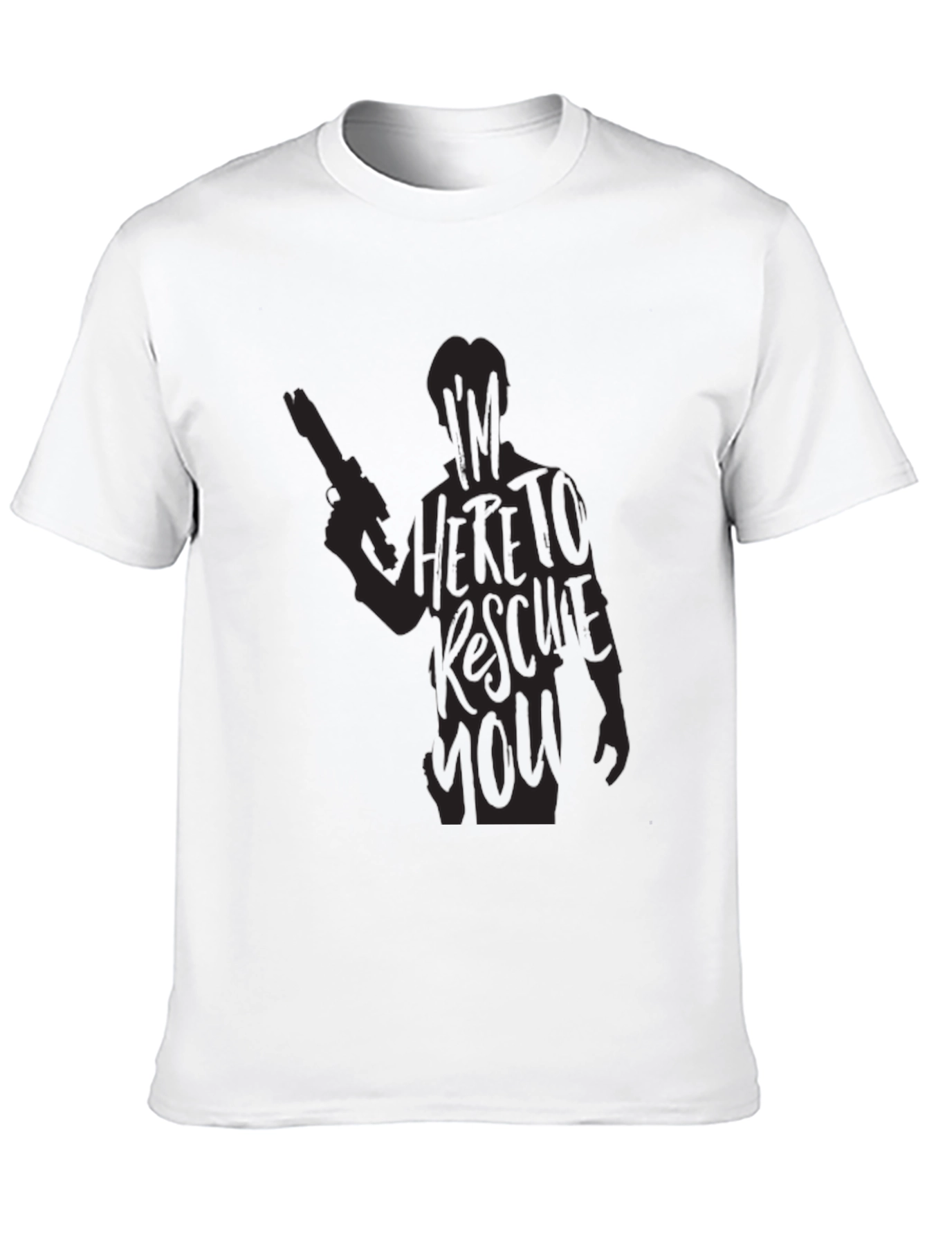 Black Graphic Novelty T-Shirt - I'm Here to Rescue You view 10