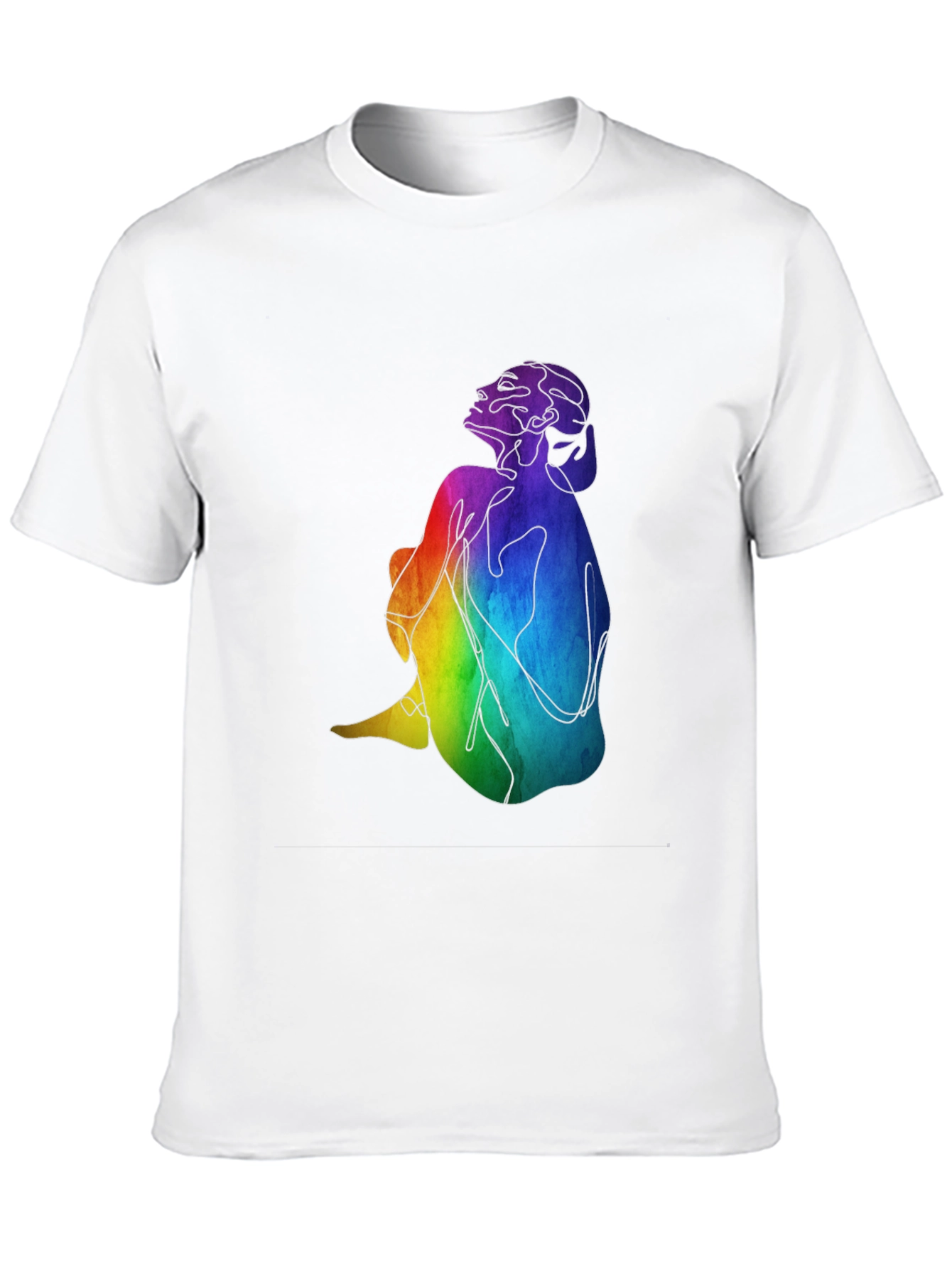 Black Rainbow Woman Graphic Black T-Shirt view 10