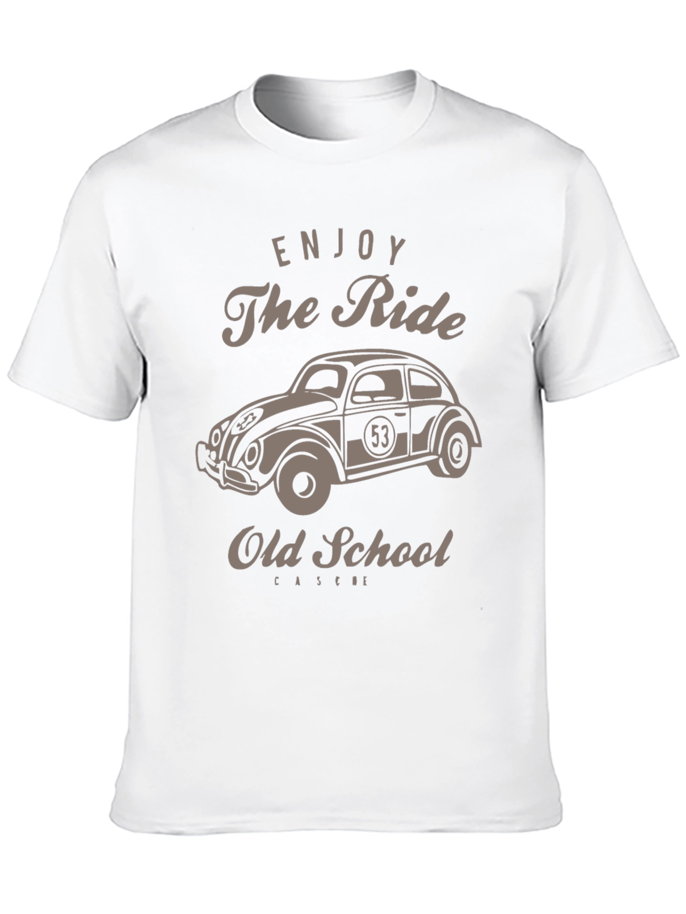 Black Enjoy The Ride Old School Car Graphic T-Shirt view 10