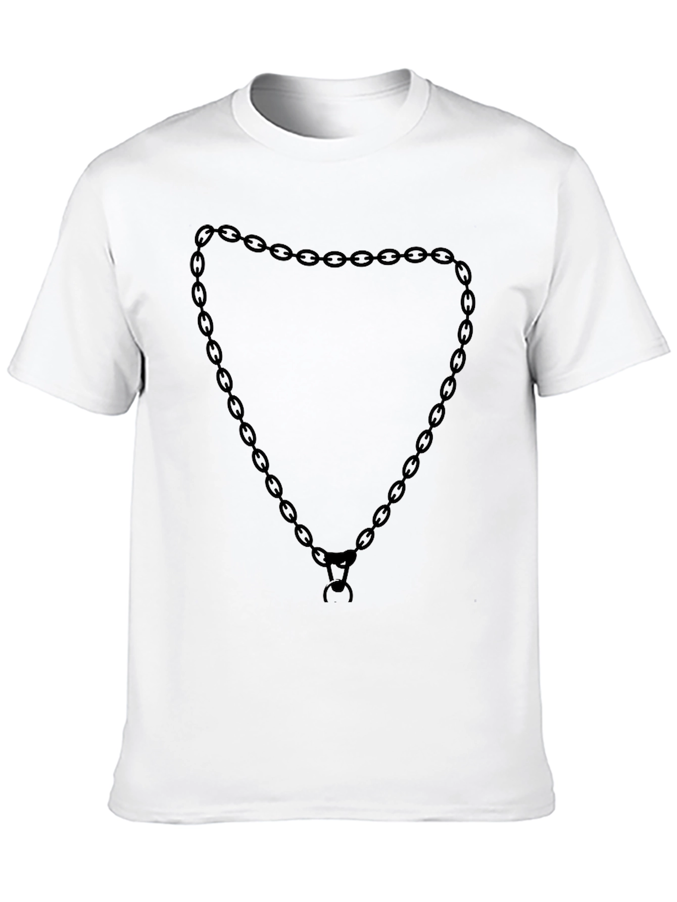 Black Black Chain Heart Graphic Tee - Casual Style view 10