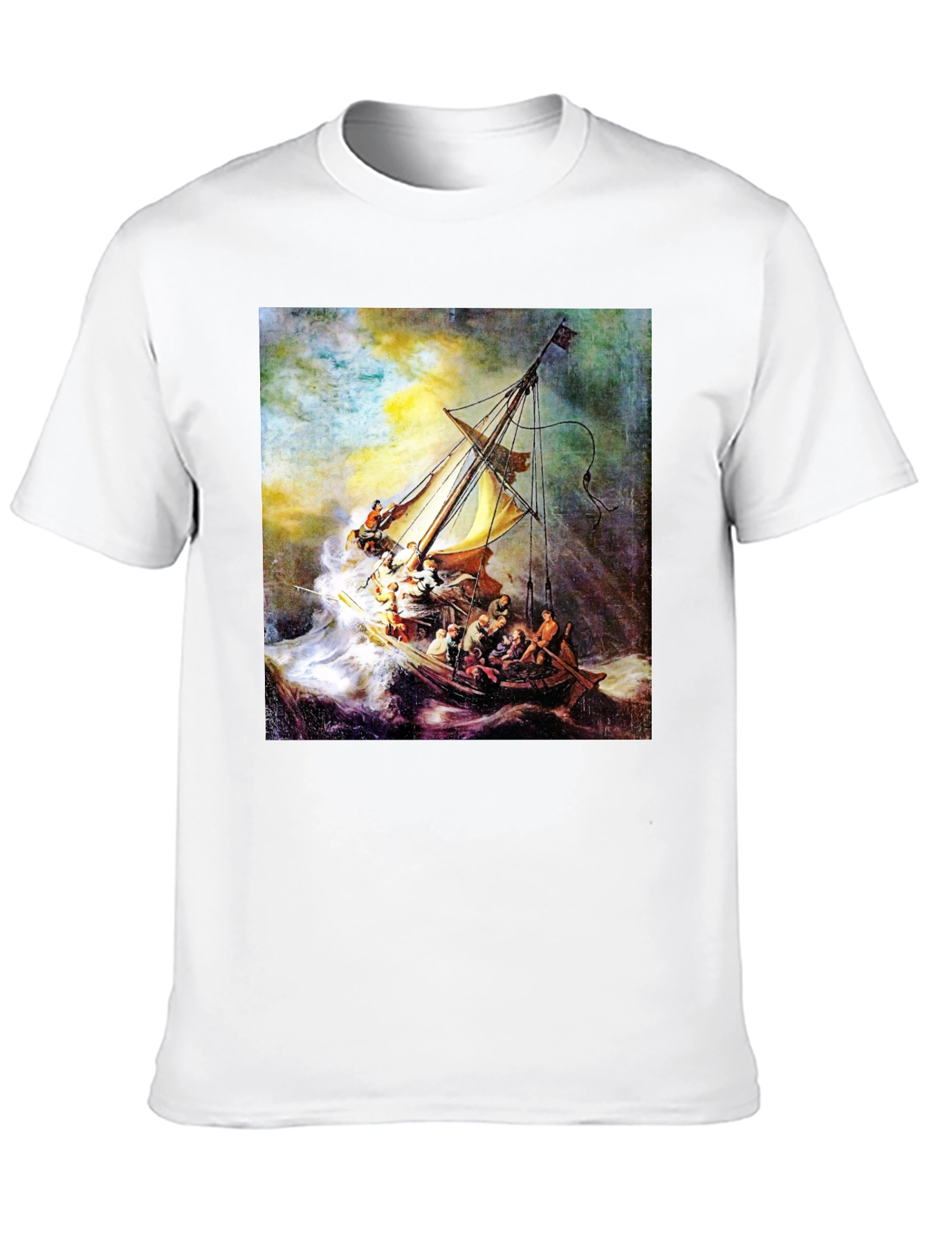 Black The Storm on the Sea of Galilee T-Shirt view 10