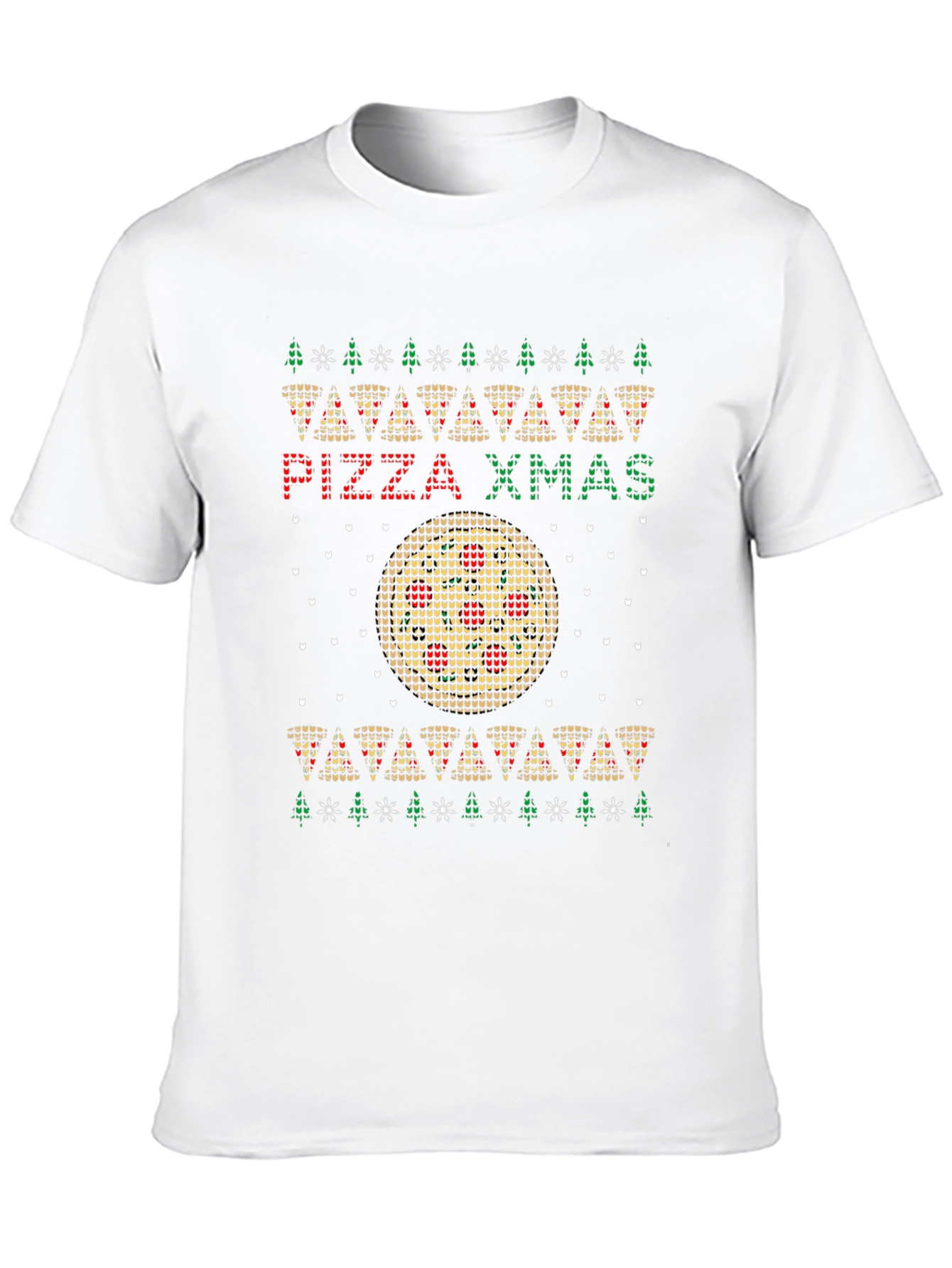 Black Pizza Xmas Ugly Christmas Sweater T-Shirt view 10