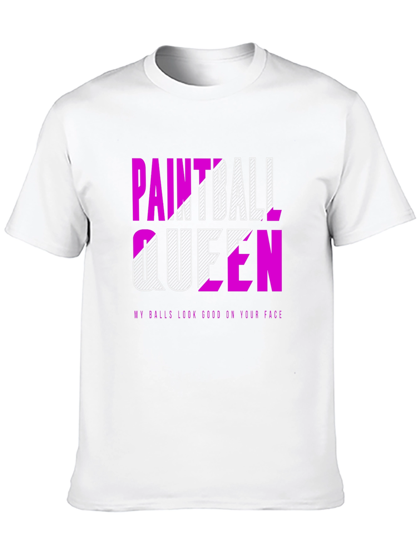 Black Paintball Queen T-Shirt - Funny Graphic Tee view 10