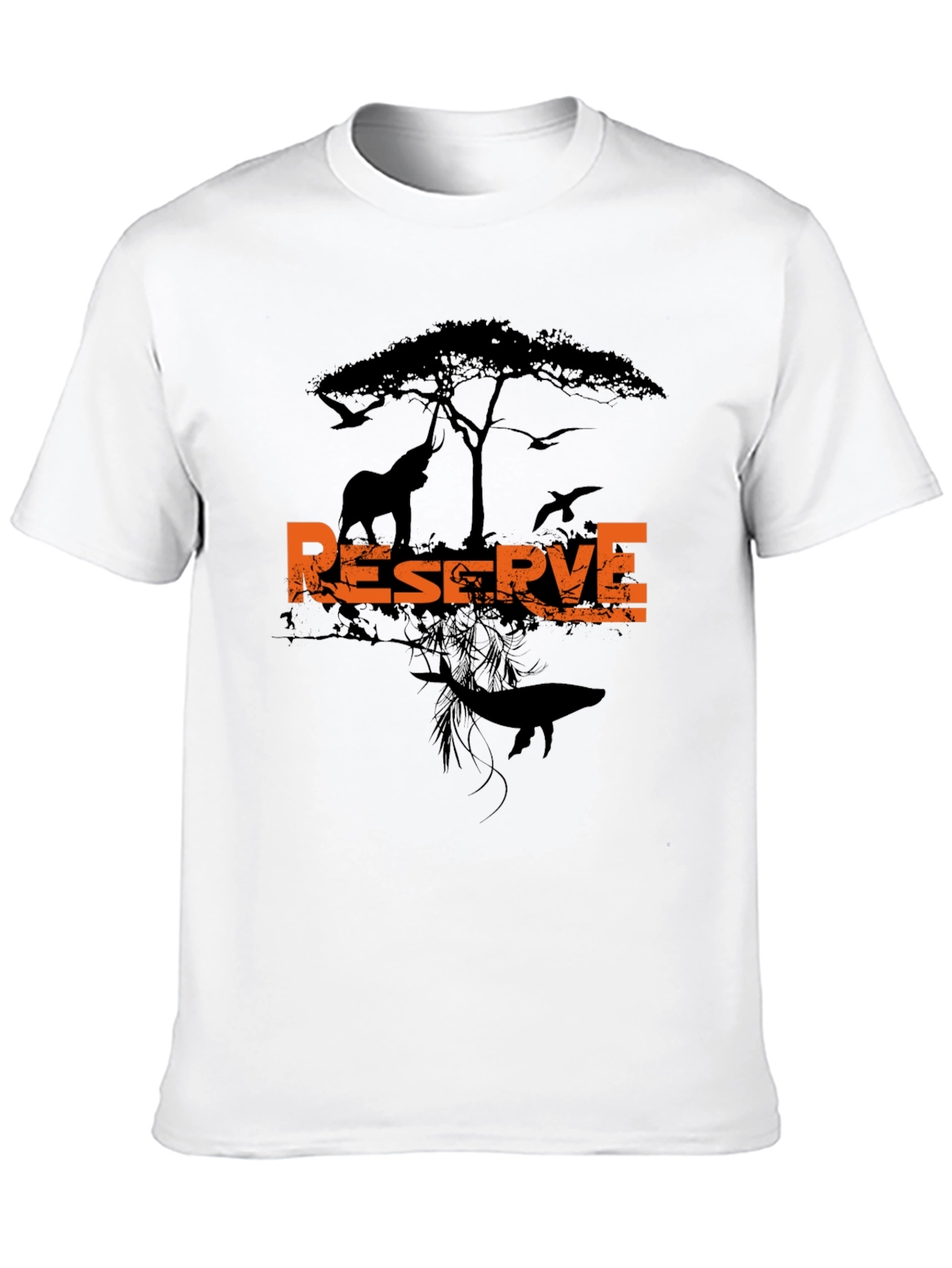 Black Wildlife Reserve Graphic Tee - Men's Black T-Shirt view 10
