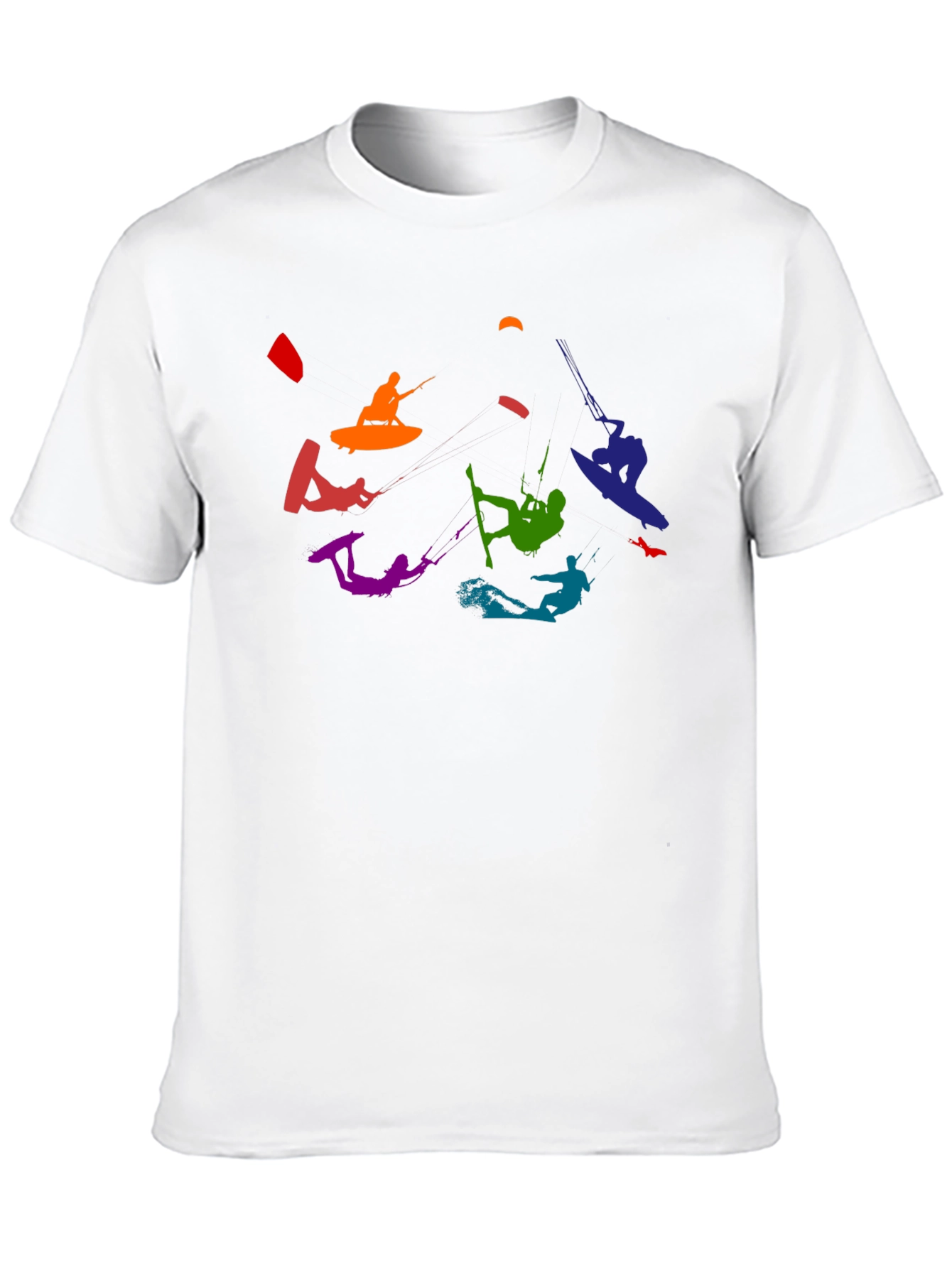 Black Rainbow Kitesurfing Black T-Shirt view 10