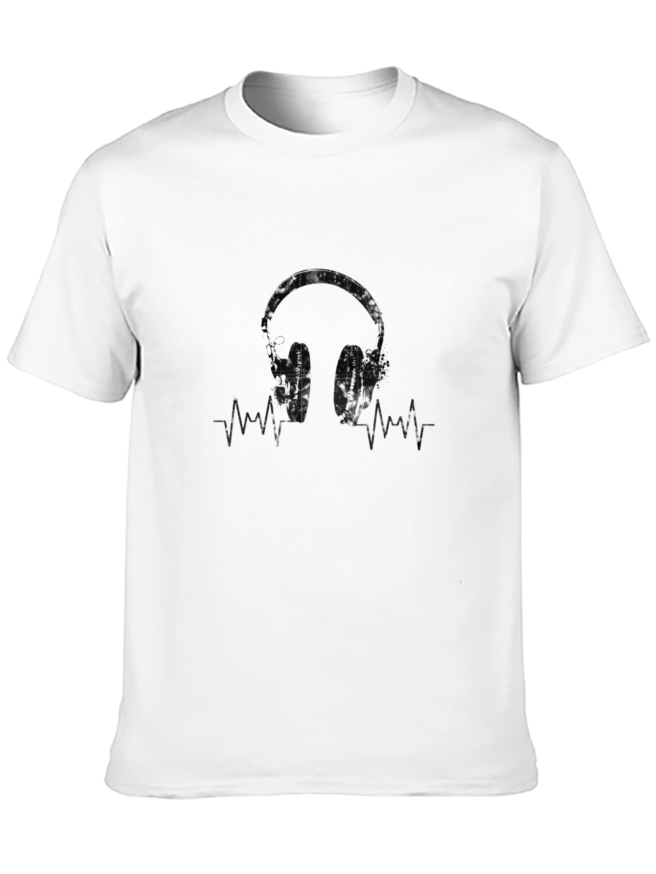 Black Headphones Graphic Tee - Music Lover Shirt view 10
