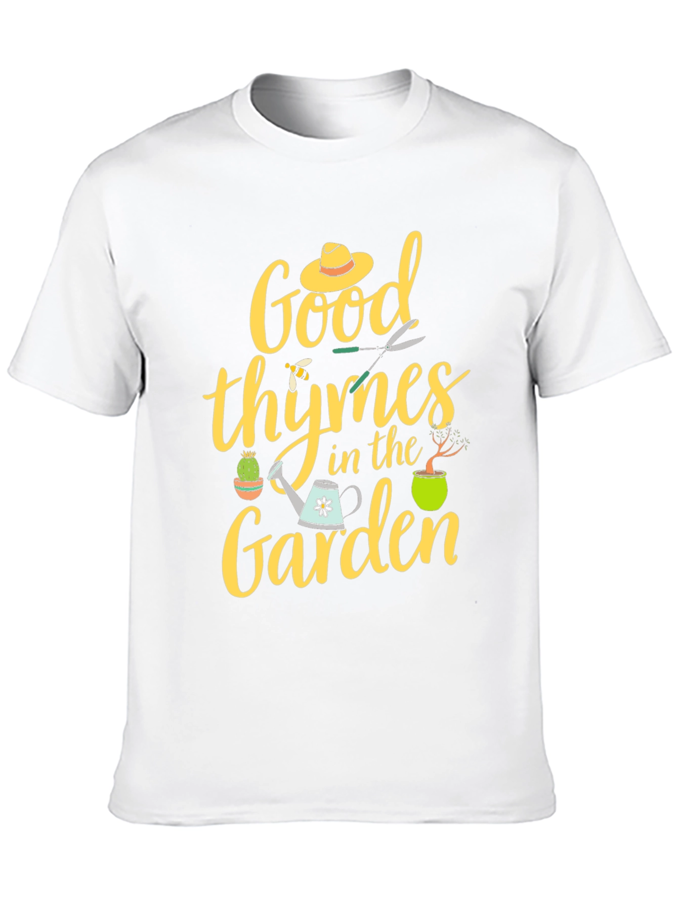 Black Good Thymes In The Garden T-Shirt view 10