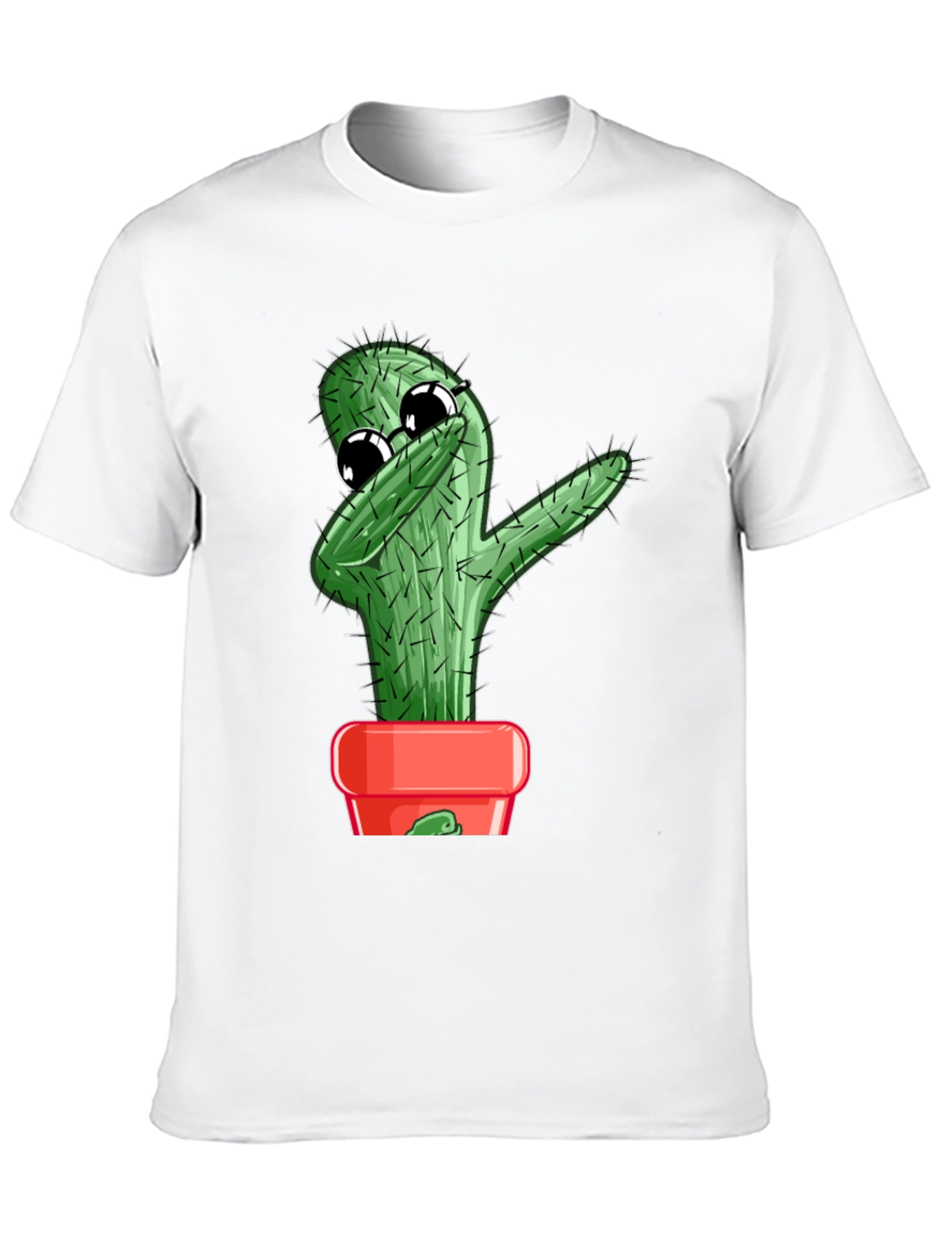 Black Dabbing Cactus Graphic T-Shirt view 10
