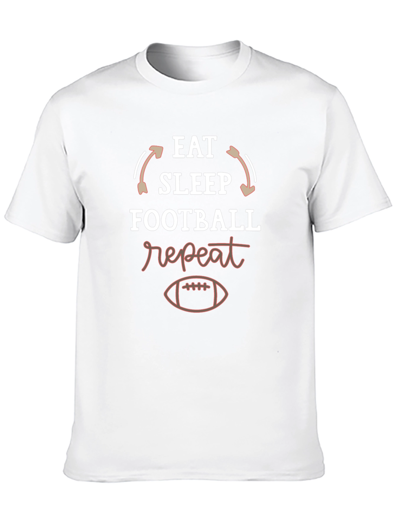 Black Eat Sleep Football Repeat T-Shirt view 10