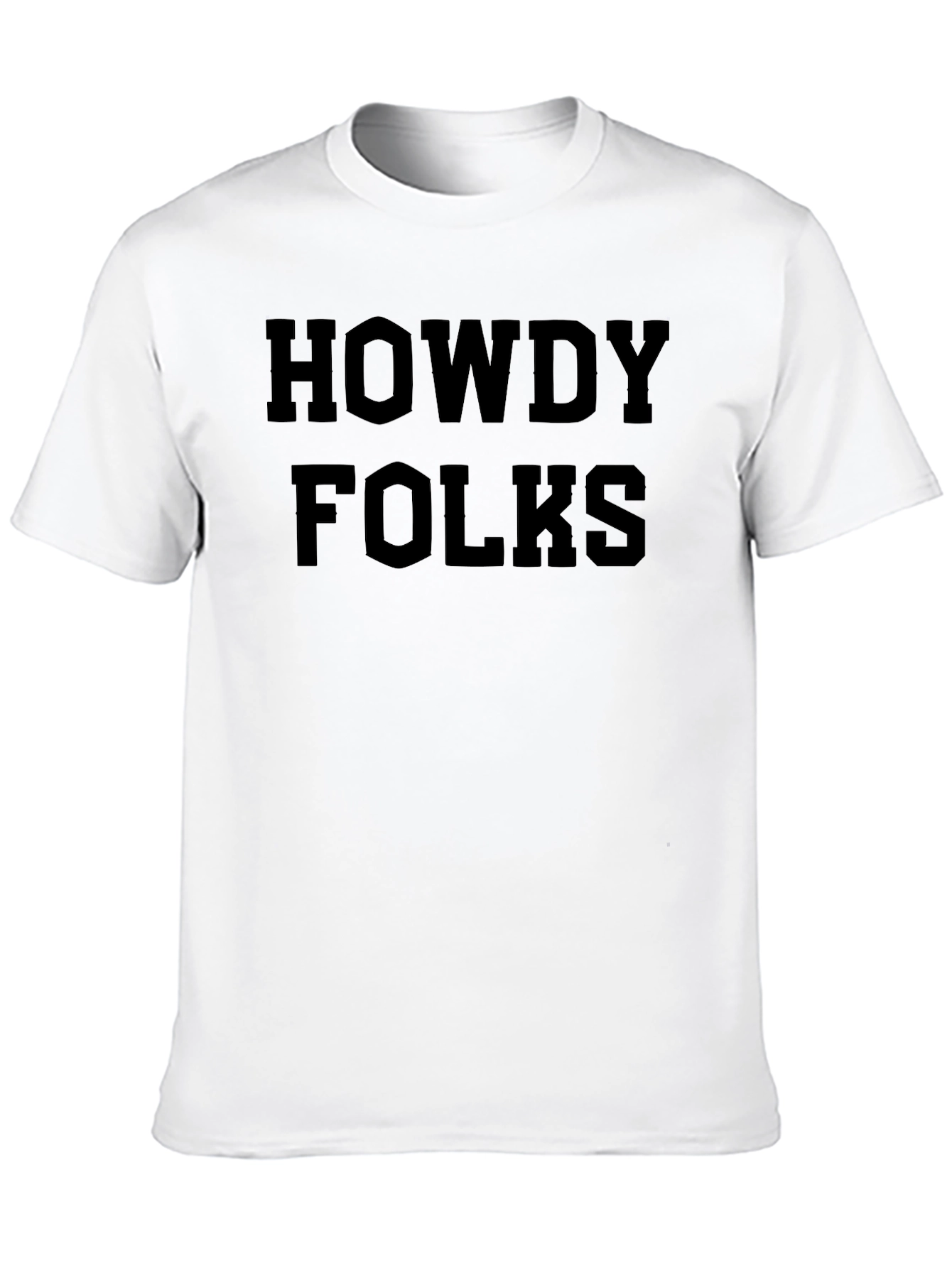 Black Howdy Folks Black T-Shirt - Western Style view 10