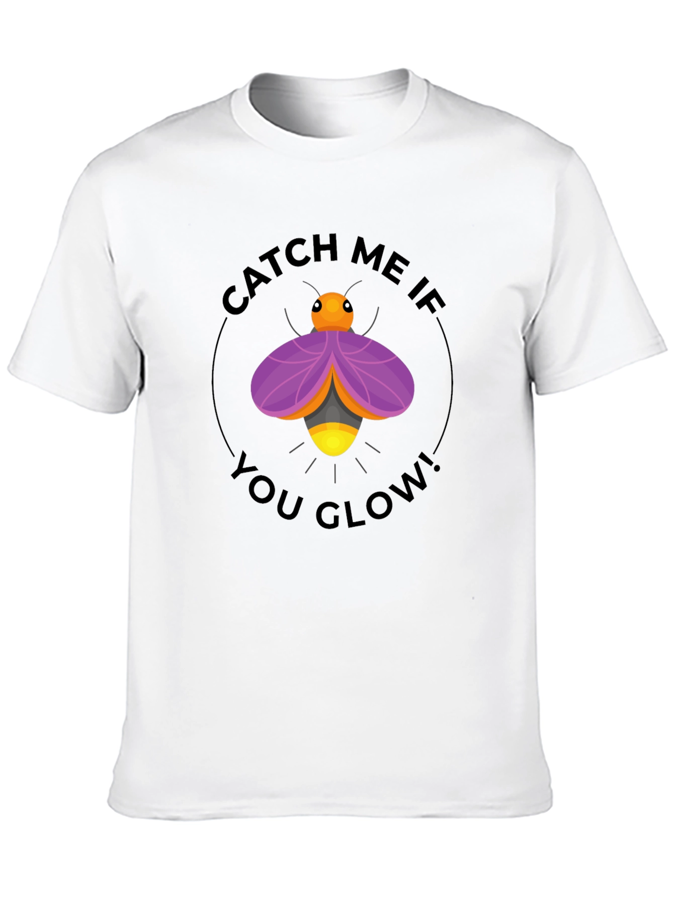 Black Catch Me If You Glow T-Shirt view 10