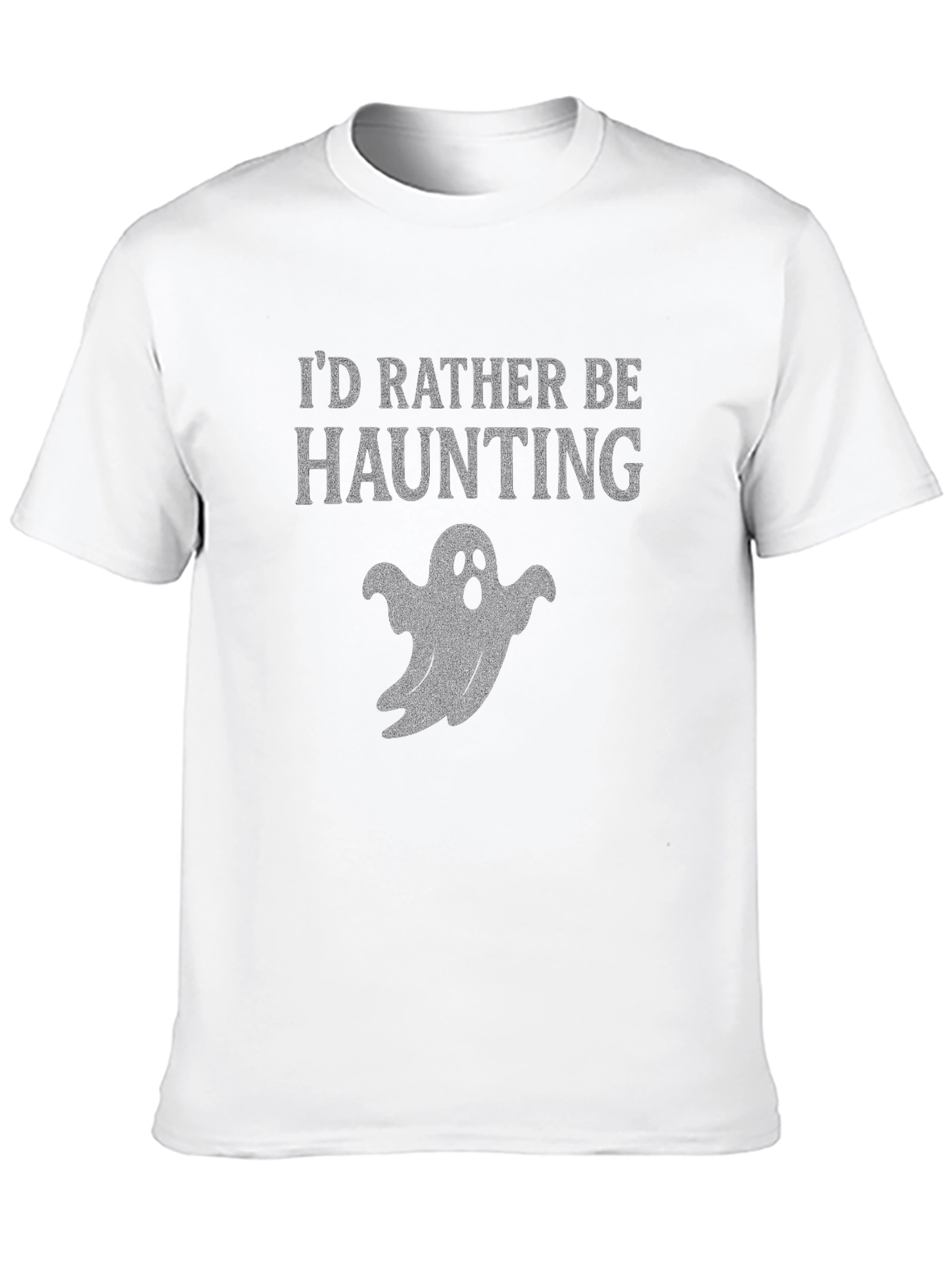 Black I'd Rather Be Haunting Ghost T-Shirt view 10