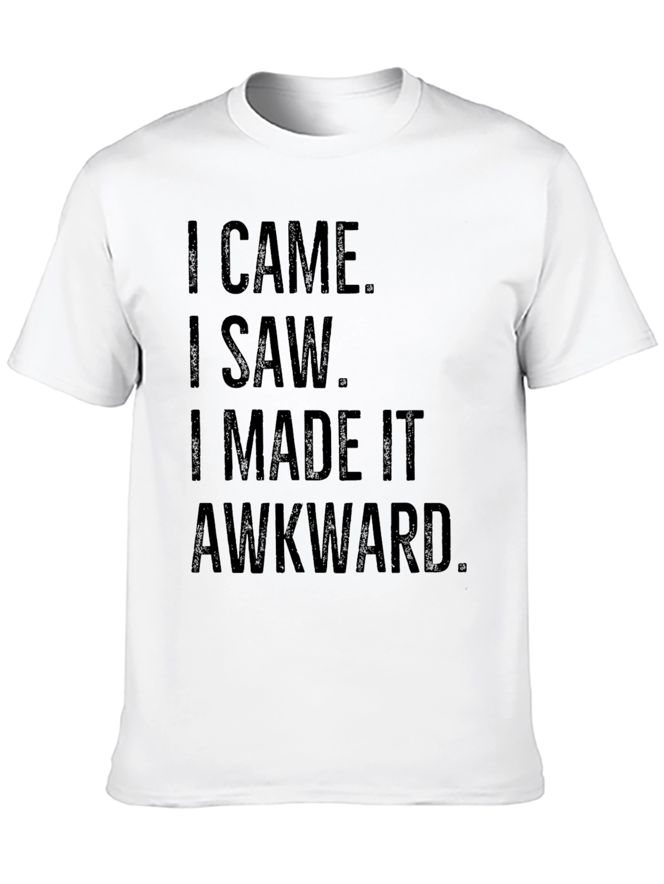 Black Funny Awkward Statement Black Graphic T-Shirt view 10