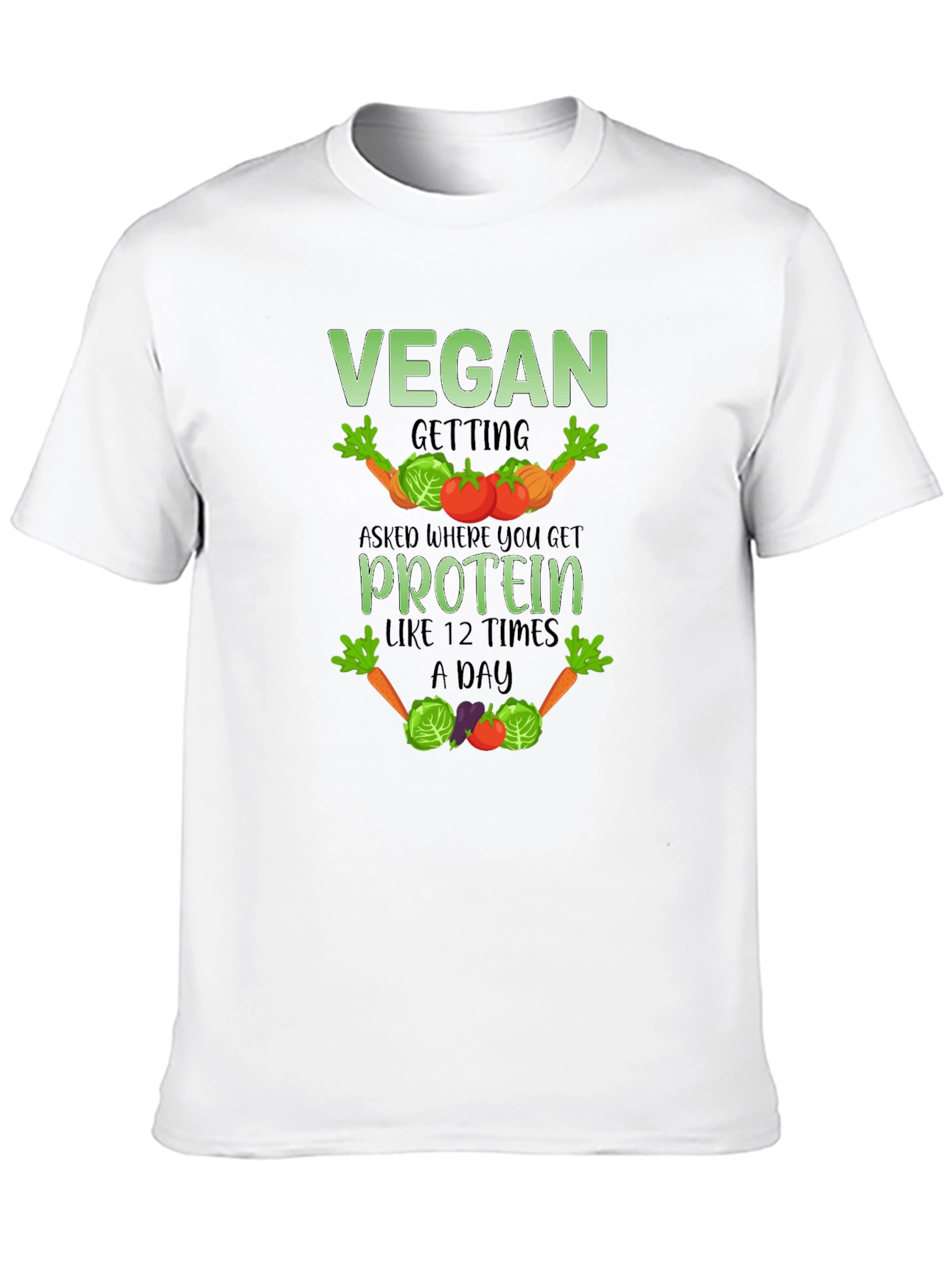 Black Vegan Protein Graphic T-Shirt view 10