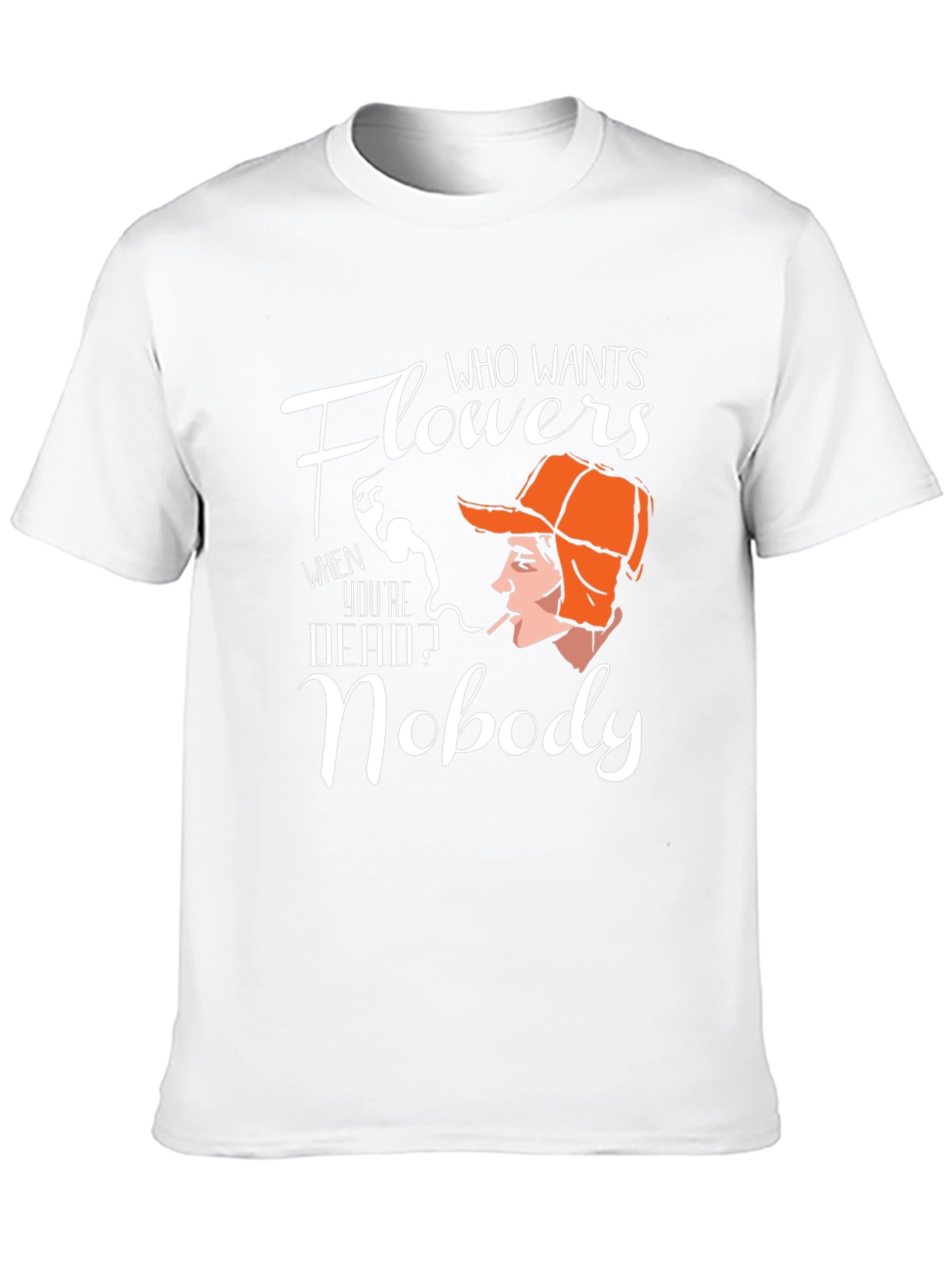 Black Flowers Nobody T-Shirt view 10