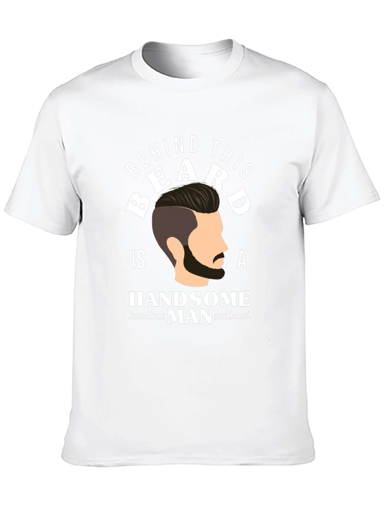Black Behind This Beard Handsome Man Graphic T-Shirt view 10