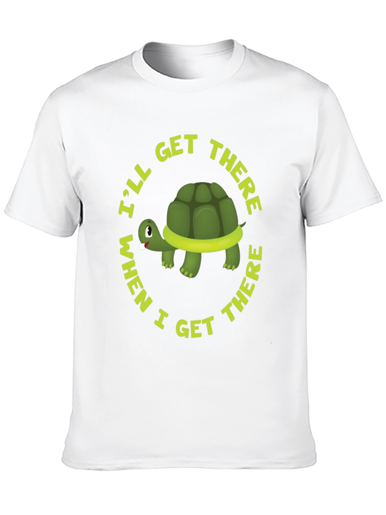 Black Funny Turtle Graphic T-Shirt - I'll Get There When I Get There view 10