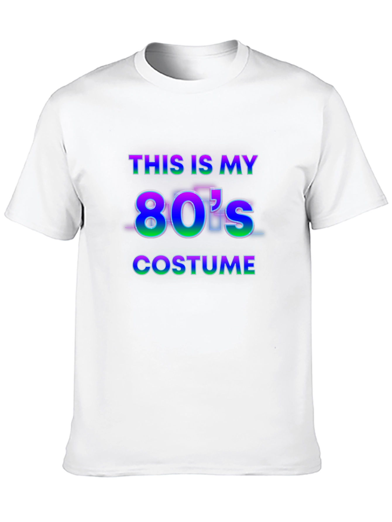 Black Retro 80's Costume T-Shirt view 10